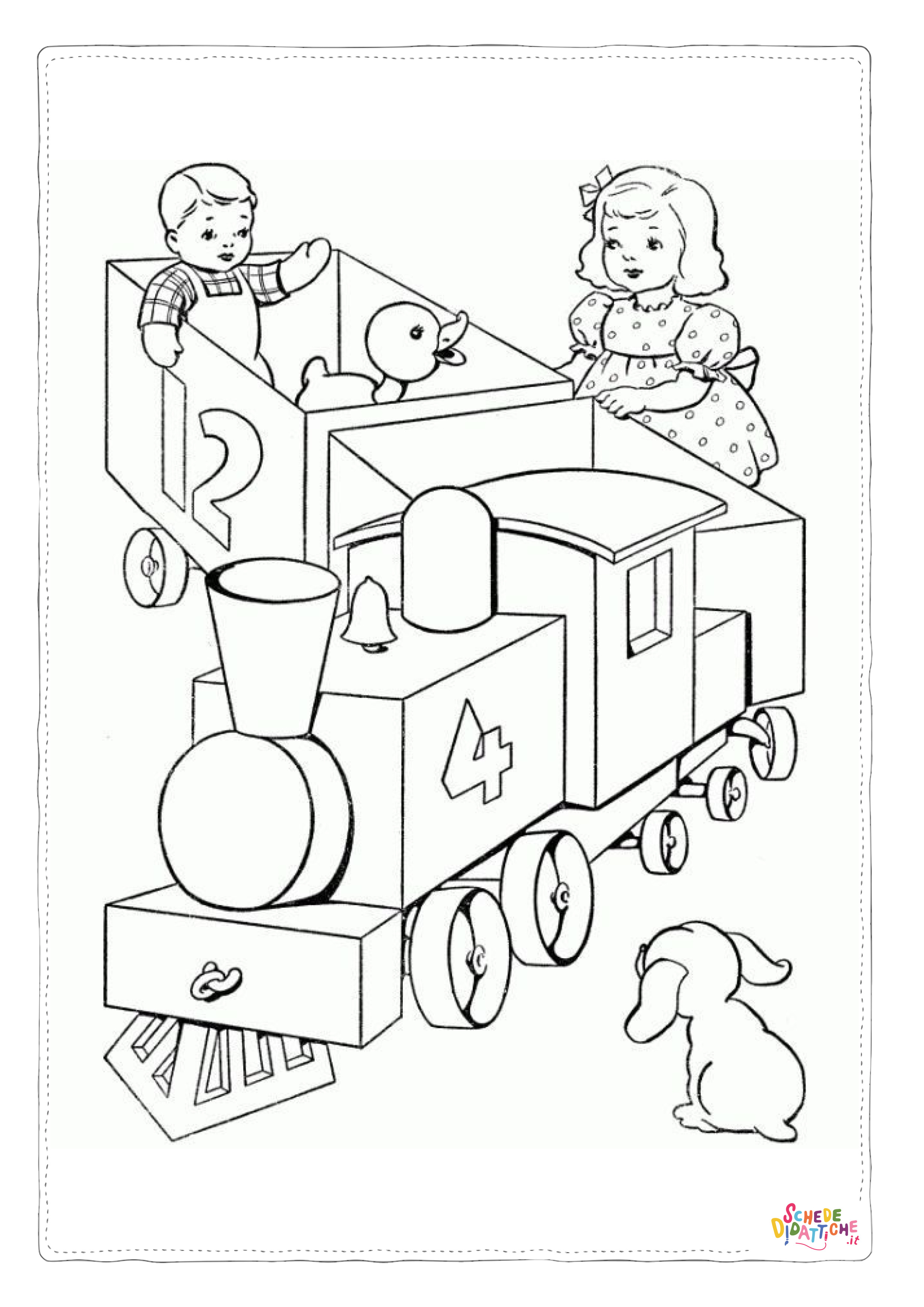 Disegno di treno da stampare e colorare 26