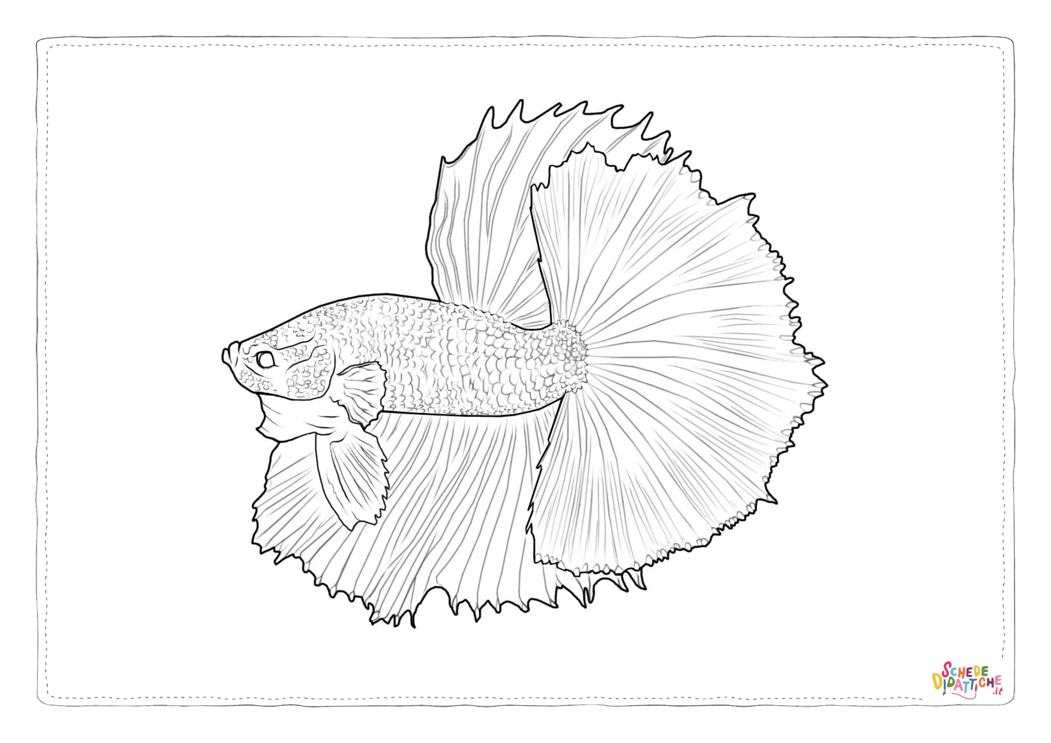 Disegno "Disegno di pesce da stampare e colorare 204" Disegno di pesce da stampare e colorare 204