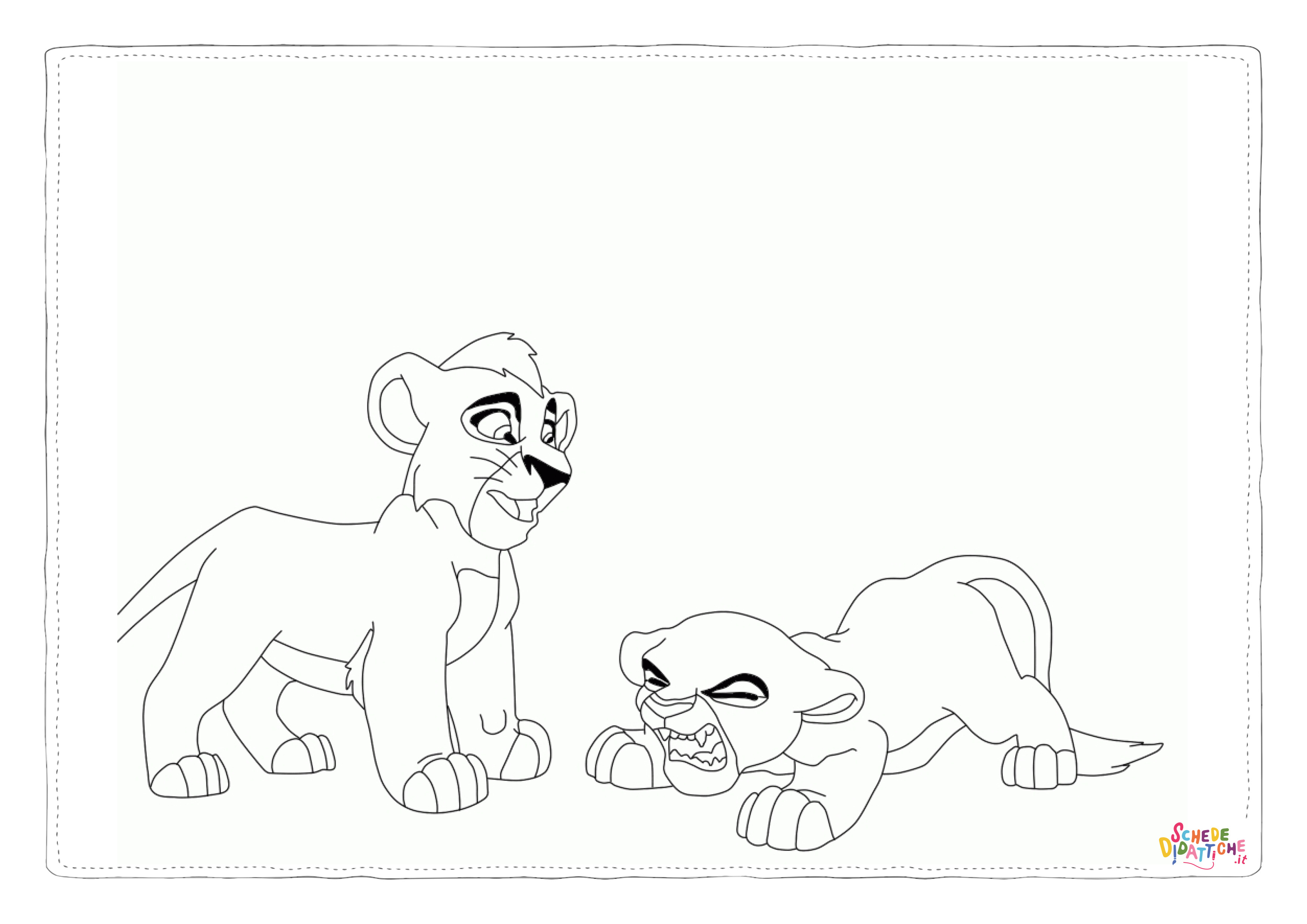 Disegno "Disegno di Re Leone da stampare e colorare 24" Disegno di Re Leone da stampare e colorare 24