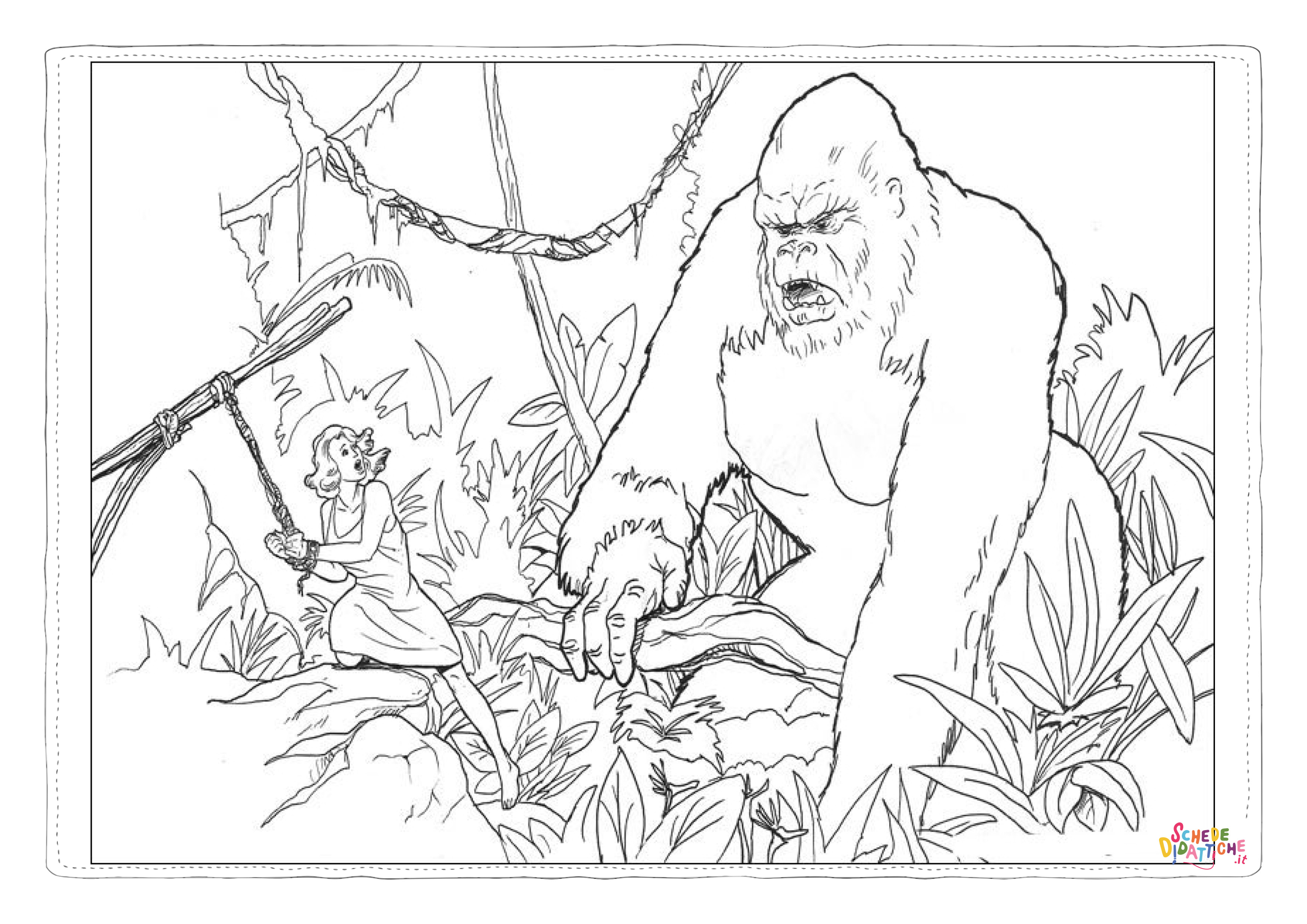 Disegno di King Kong da stampare e colorare 6