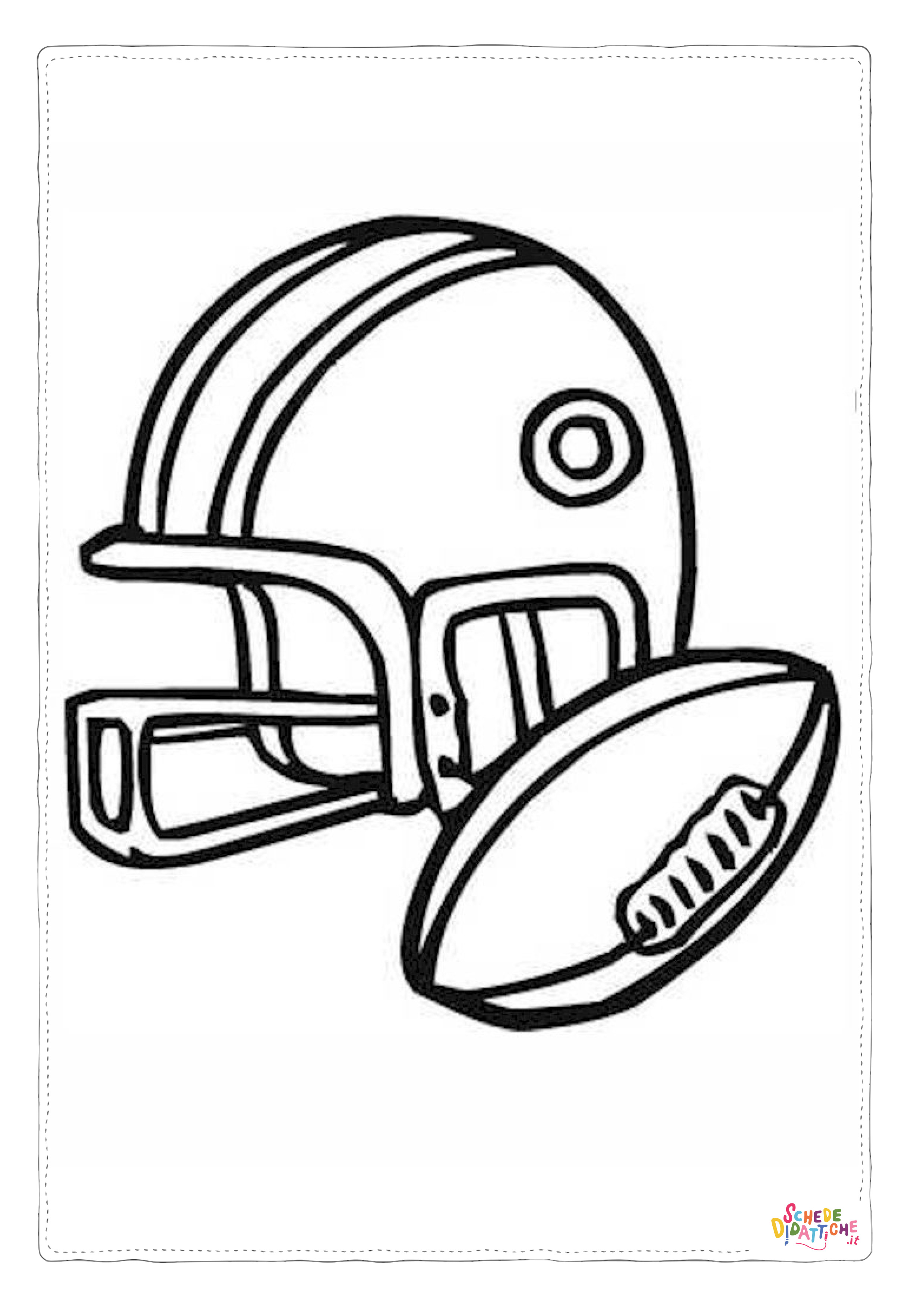 Disegno "Disegno di football americano da stampare e colorare 73" Disegno di football americano da stampare e colorare 73