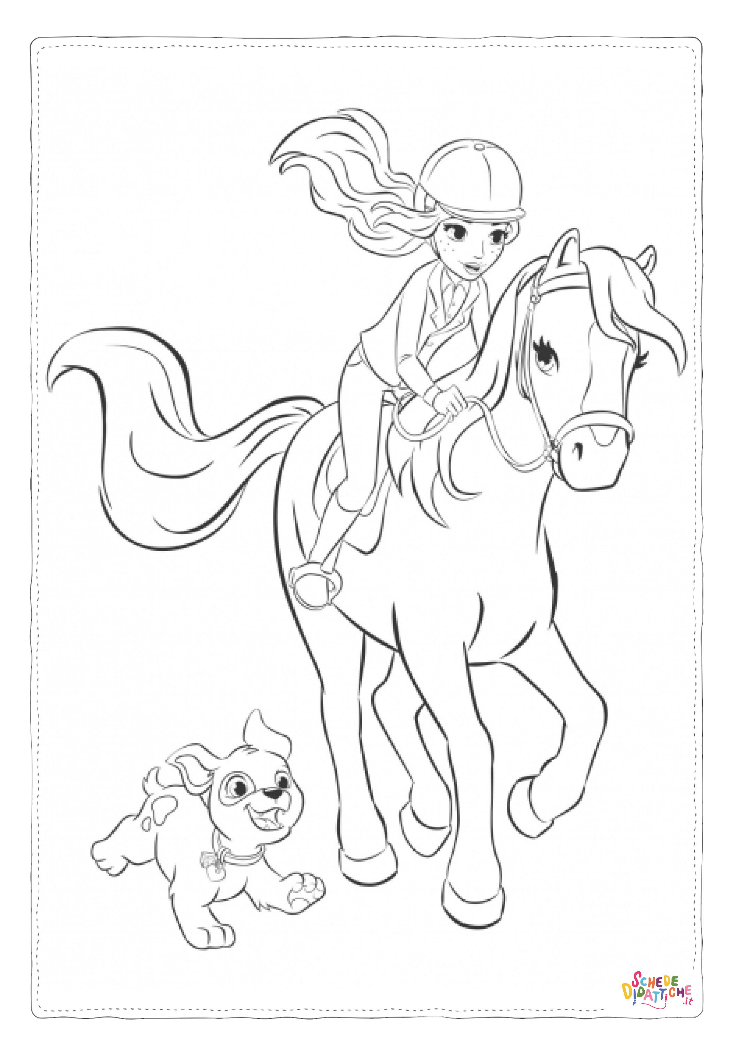 Disegno "Disegno di equitazione da stampare e colorare 36" Disegno di equitazione da stampare e colorare 36