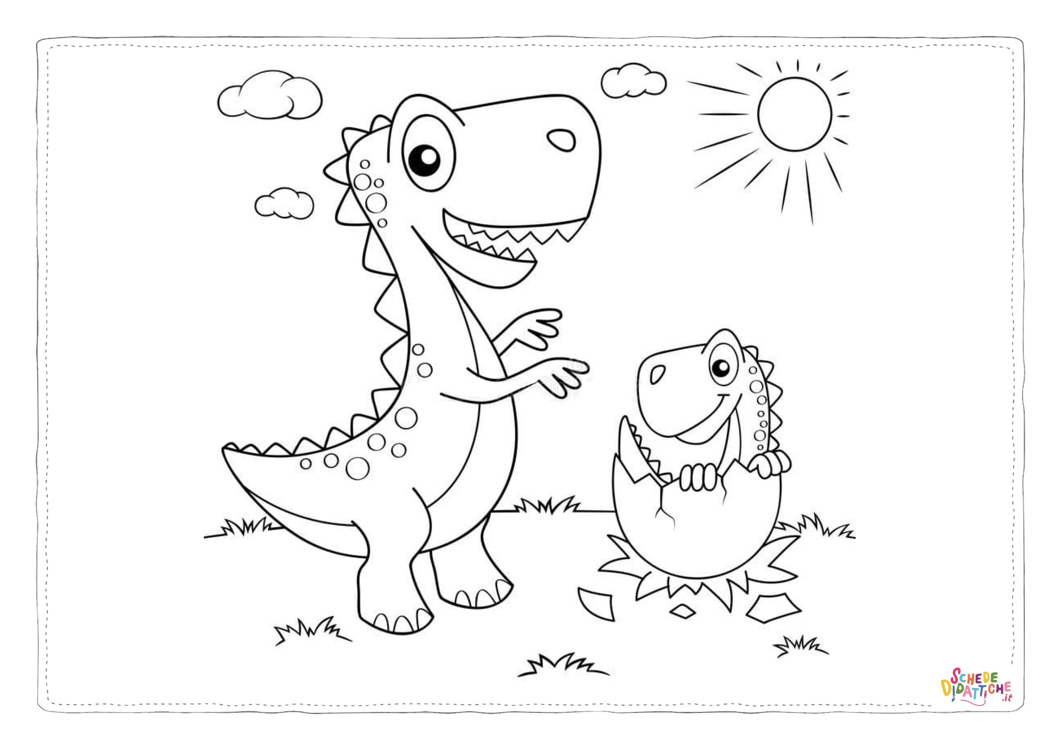 Disegno di Tirannosauro da stampare e colorare 81