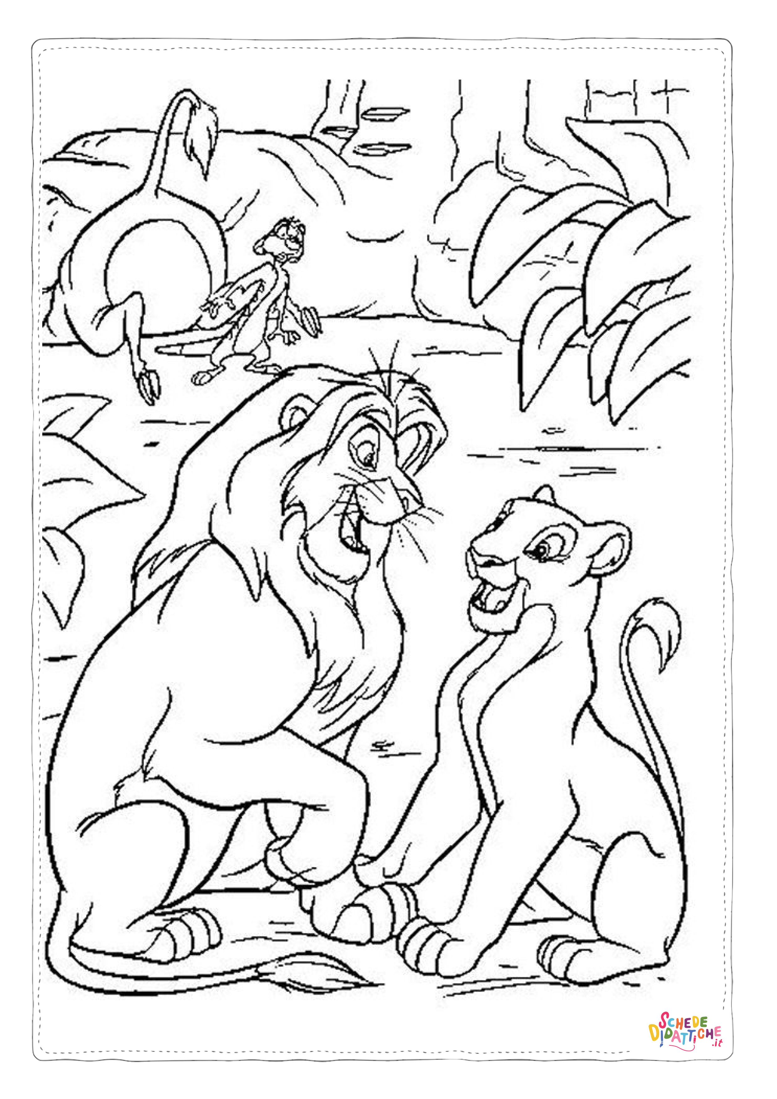 Disegno "Disegno di Re Leone da stampare e colorare 30" Disegno di Re Leone da stampare e colorare 30