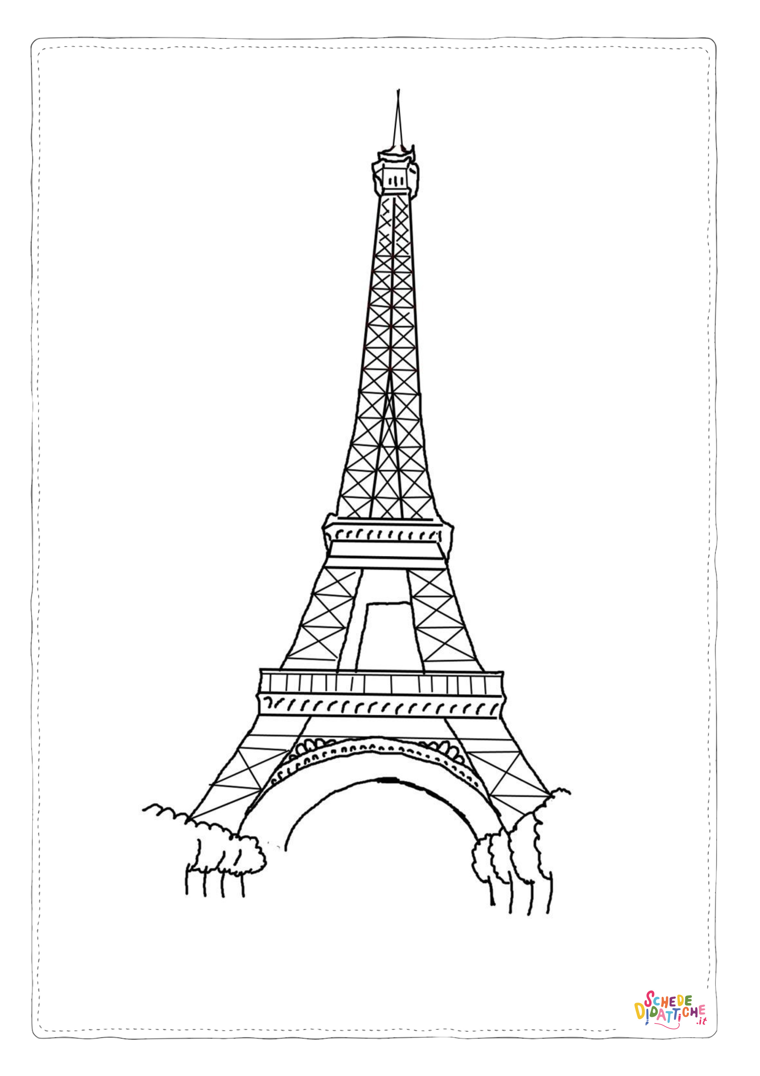 Disegno "Disegno di monumento famoso da stampare e colorare 42" Disegno di monumento famoso da stampare e colorare 42