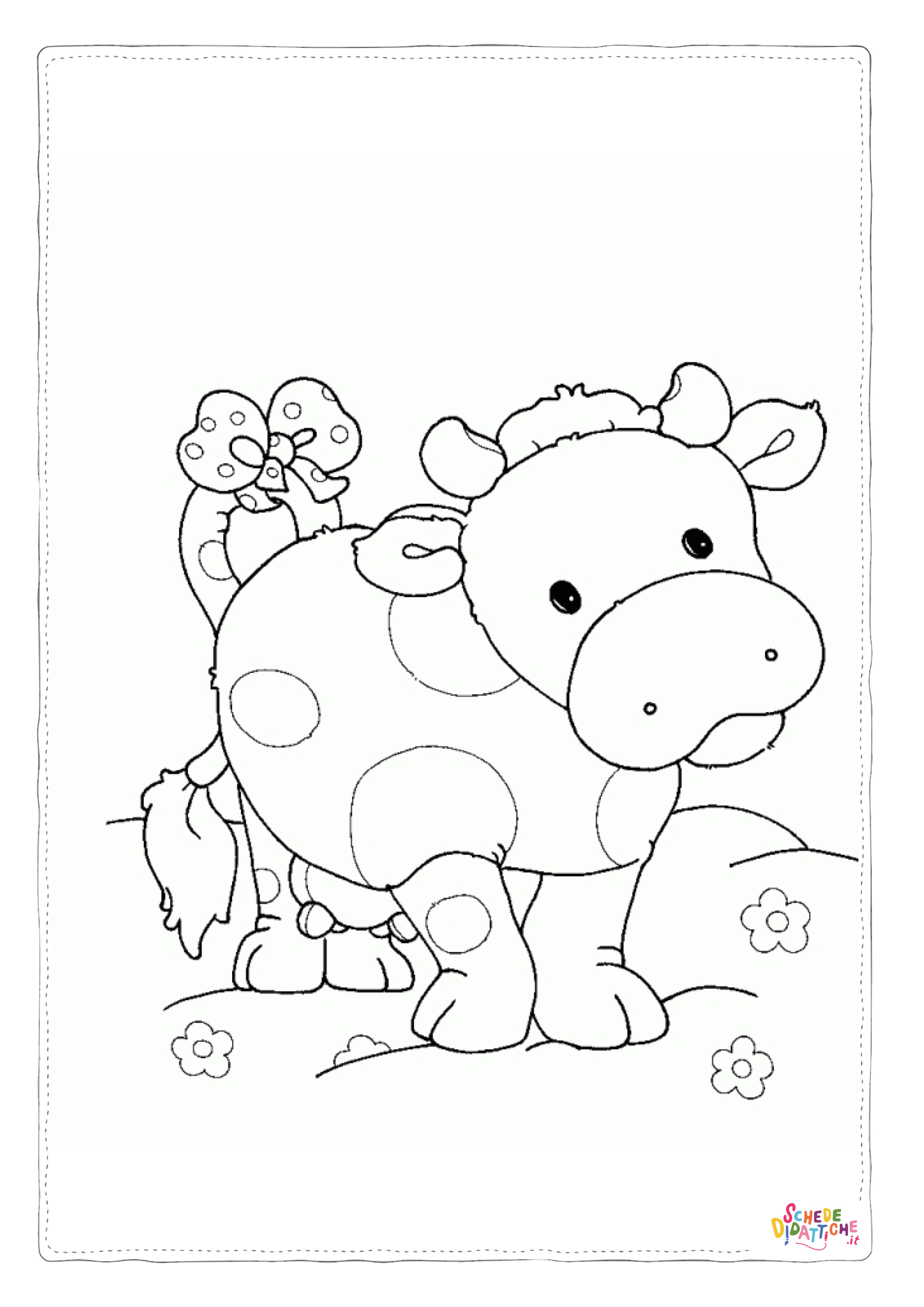 Disegno "Disegno di mucca da stampare e colorare 78" Disegno di mucca da stampare e colorare 78