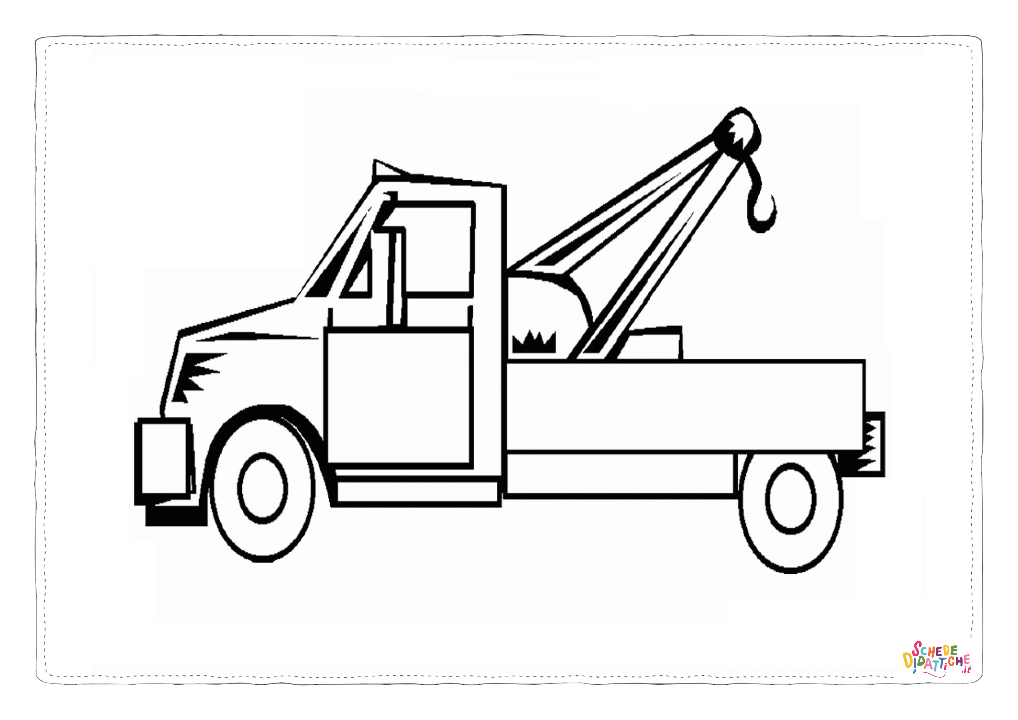 Disegno di mezzo da lavoro da stampare e colorare 28