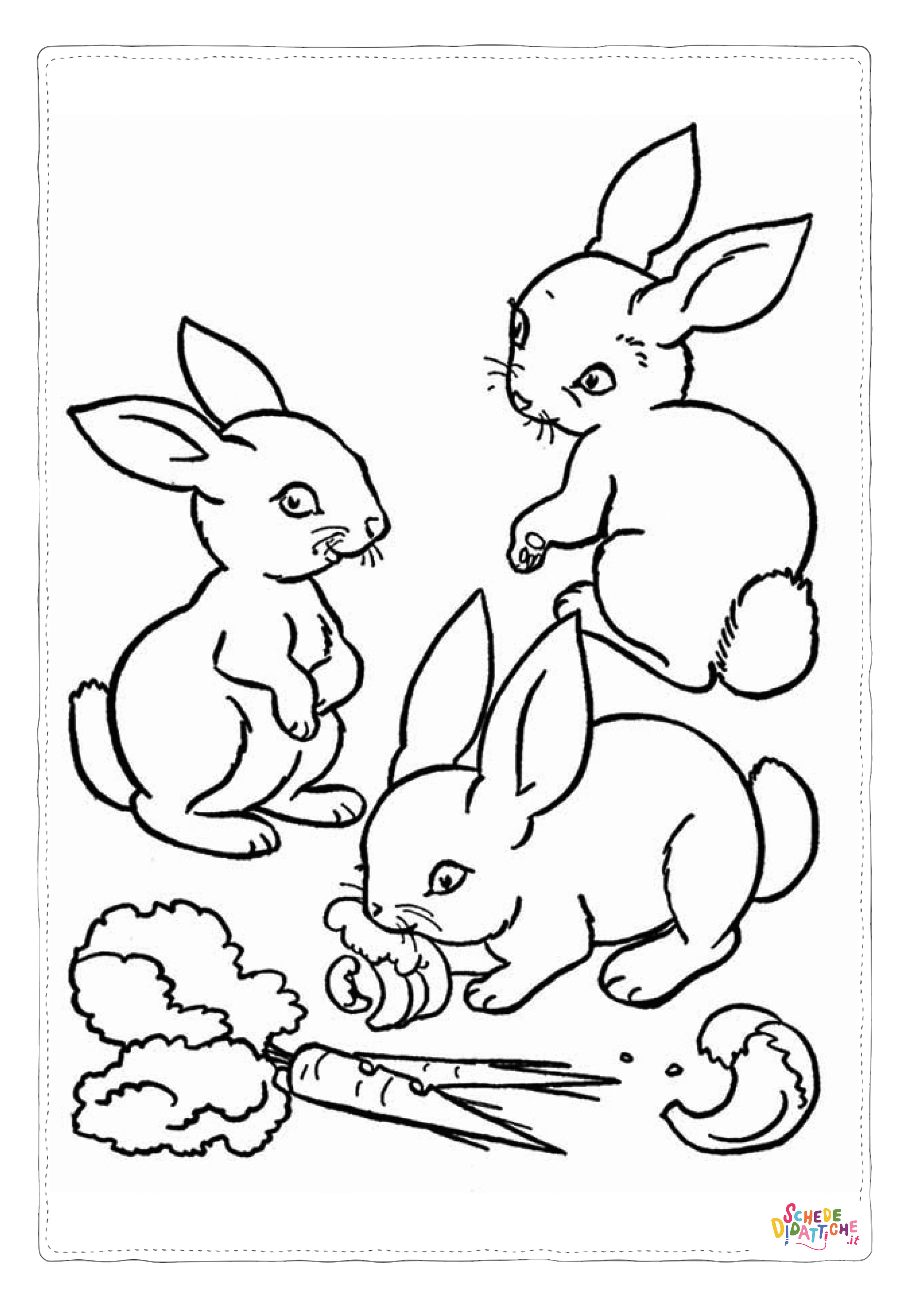 Disegno "Disegno di coniglio da stampare e colorare 140" Disegno di coniglio da stampare e colorare 140