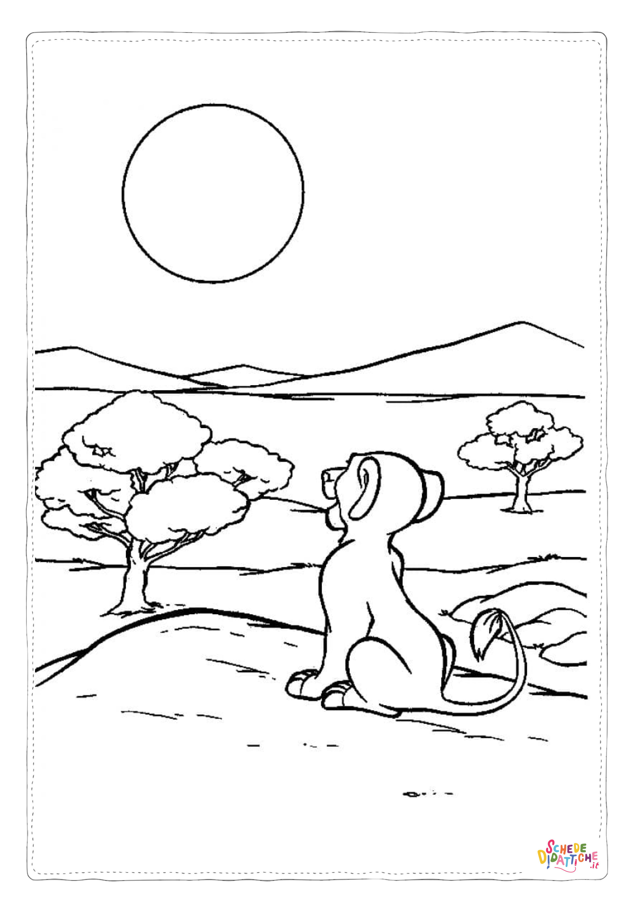 Disegno di Re Leone da stampare e colorare 171