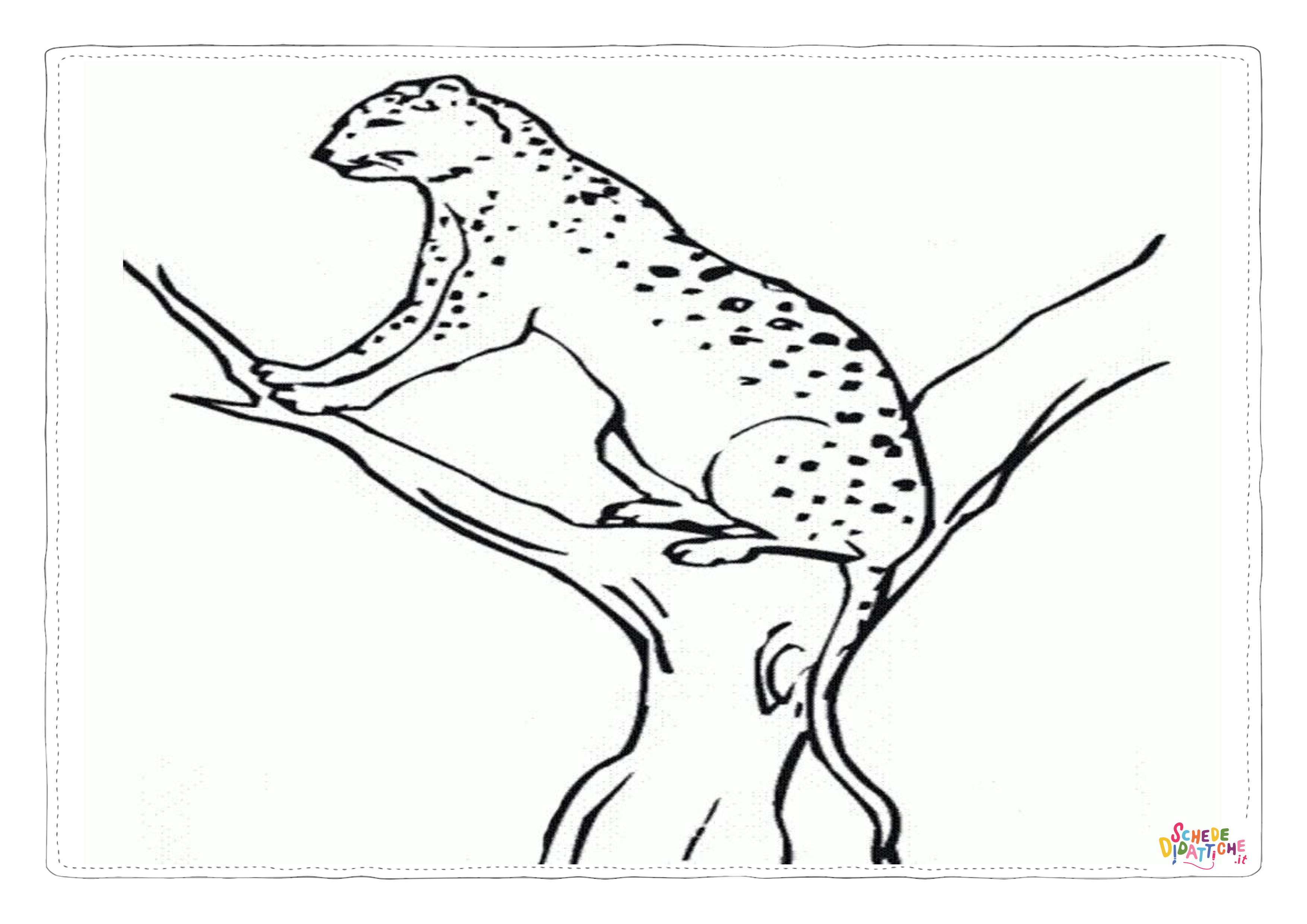 Disegno "Disegno di leopardo da stampare e colorare 66" Disegno di leopardo da stampare e colorare 66