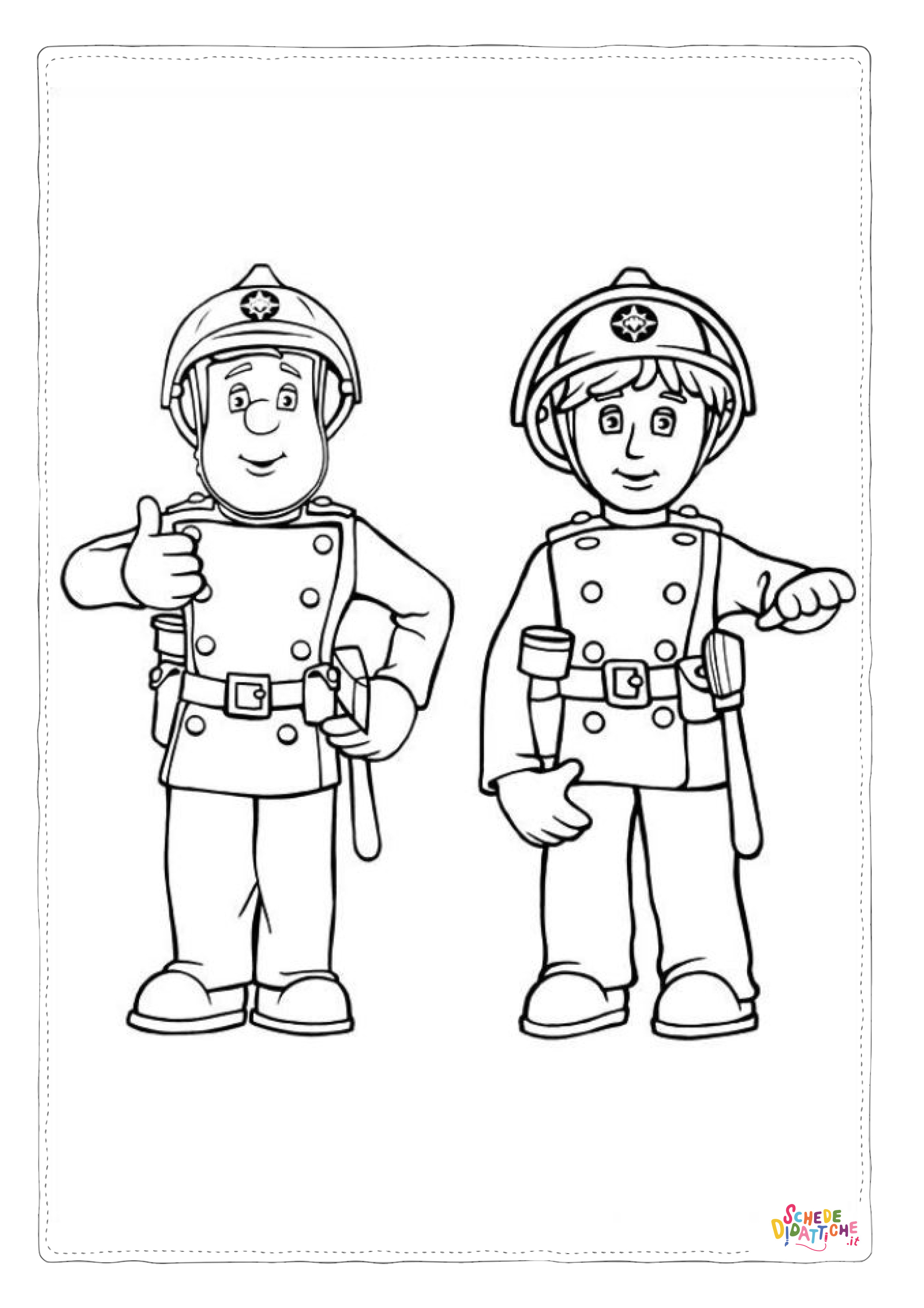 Disegno di pompiere da stampare e colorare 27