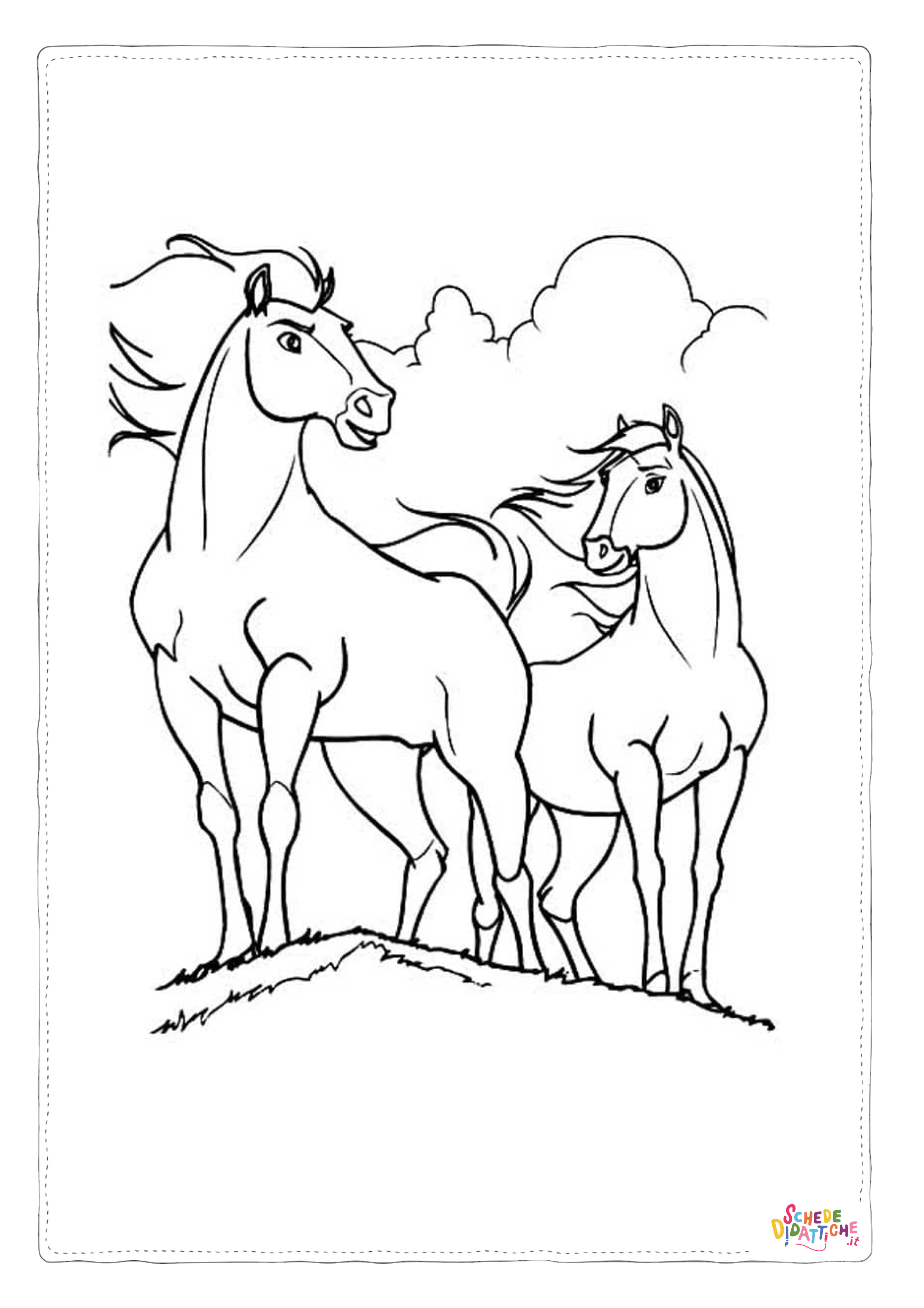 Disegno "Disegno di cavallo da stampare e colorare 137" Disegno di cavallo da stampare e colorare 137