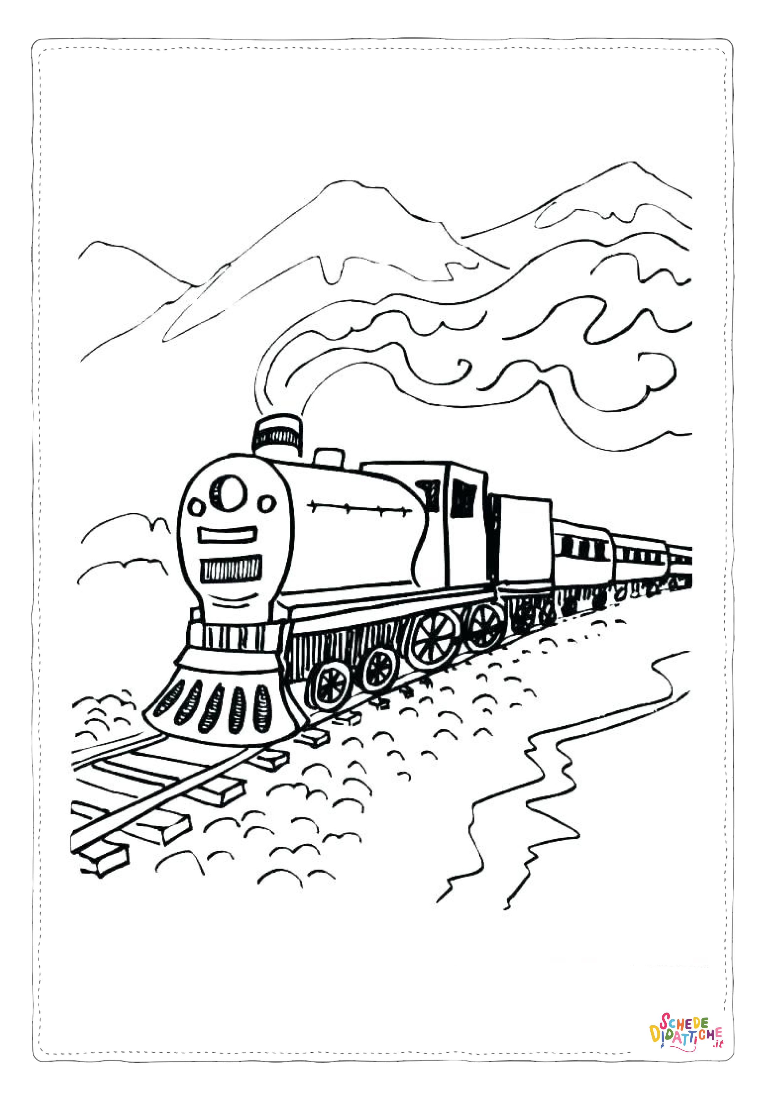 Disegno "Disegno di treno da stampare e colorare 99" Disegno di treno da stampare e colorare 99