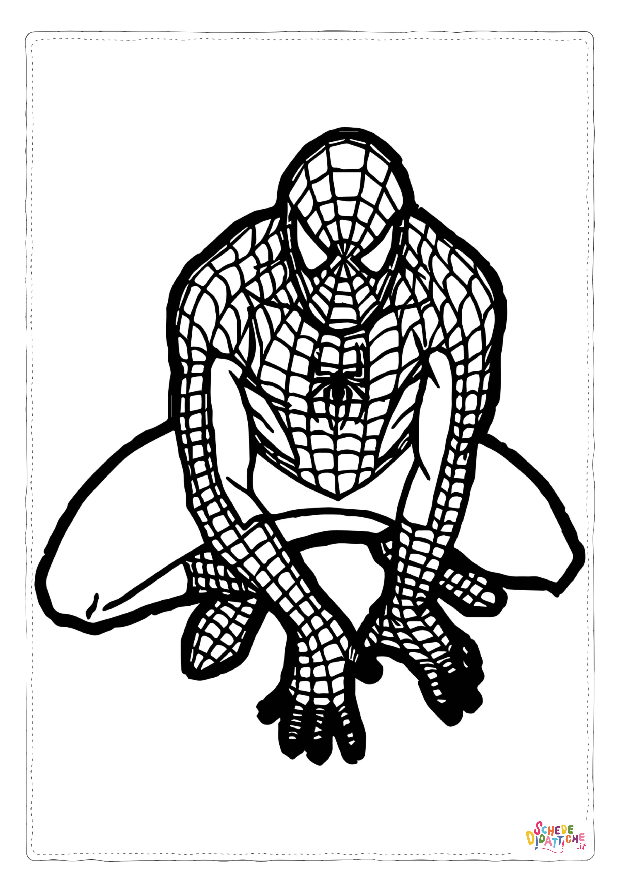 Disegno di Spiderman da stampare e colorare 101