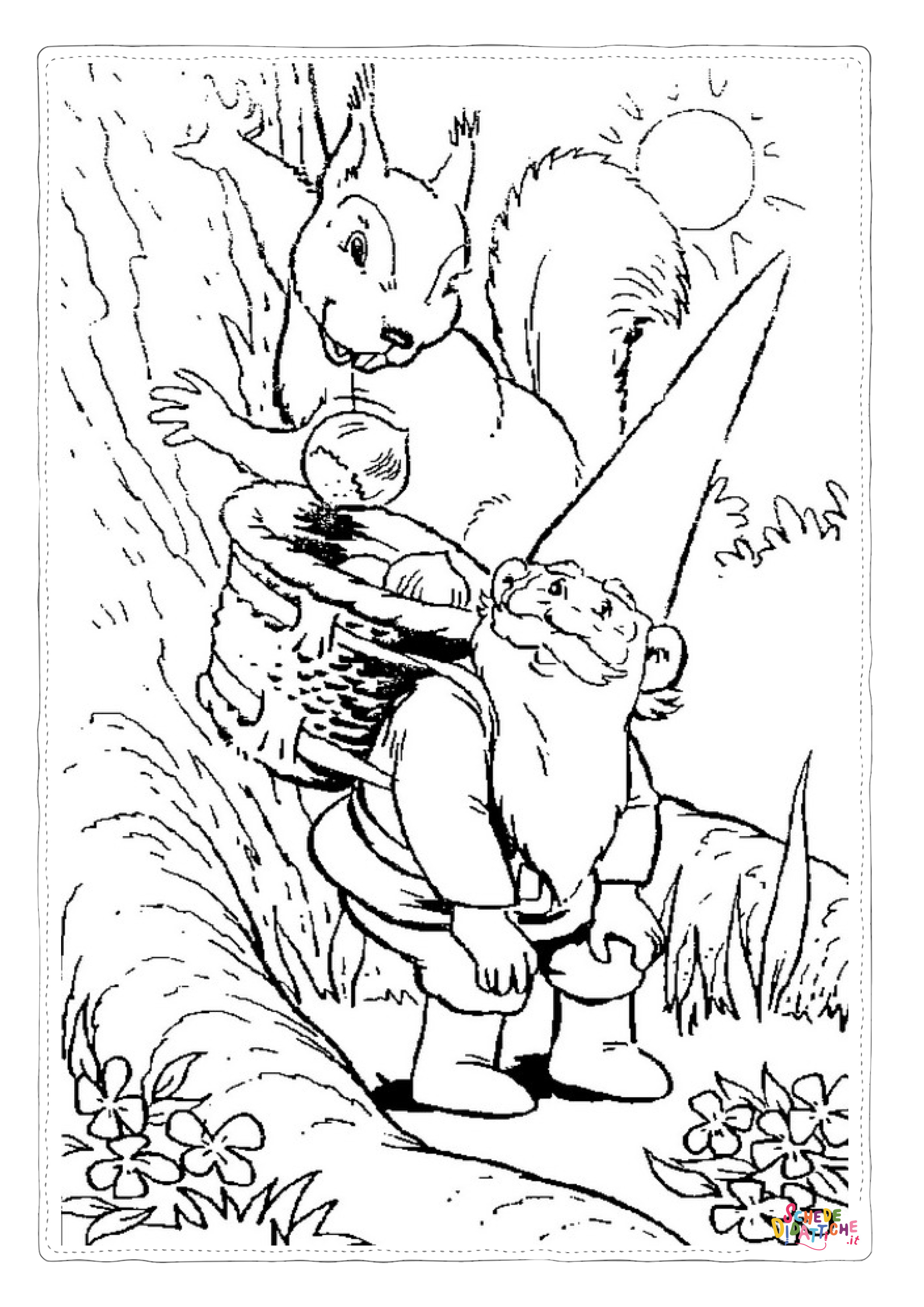 Disegno di gnomo e folletto da stampare e colorare 24