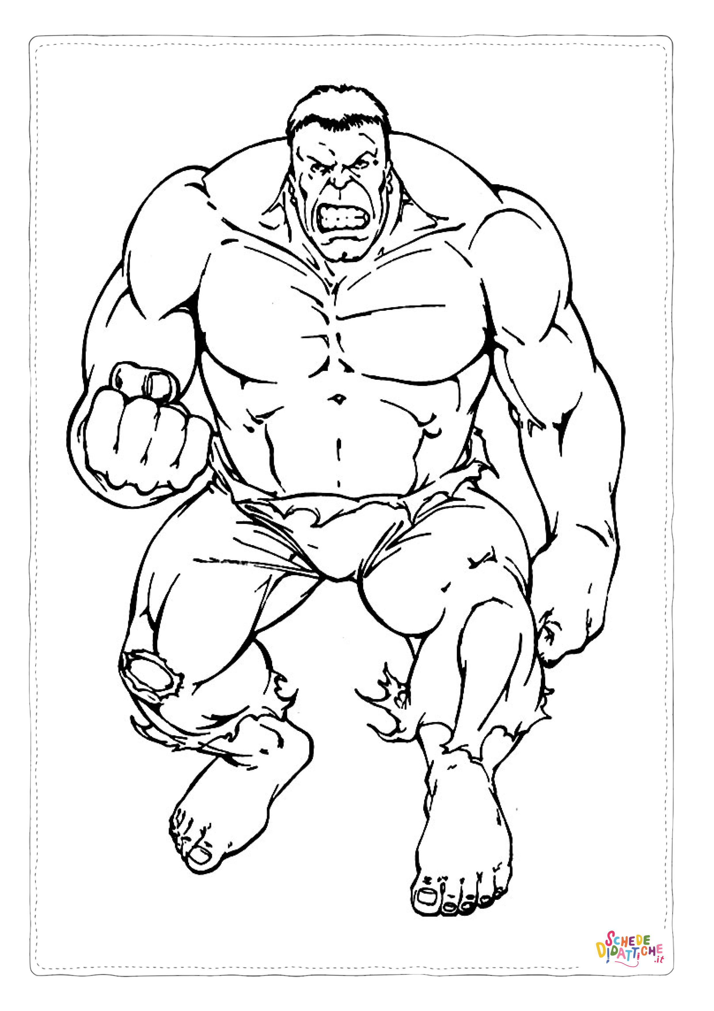 Disegno "Disegno di Hulk da stampare e colorare 85" Disegno di Hulk da stampare e colorare 85