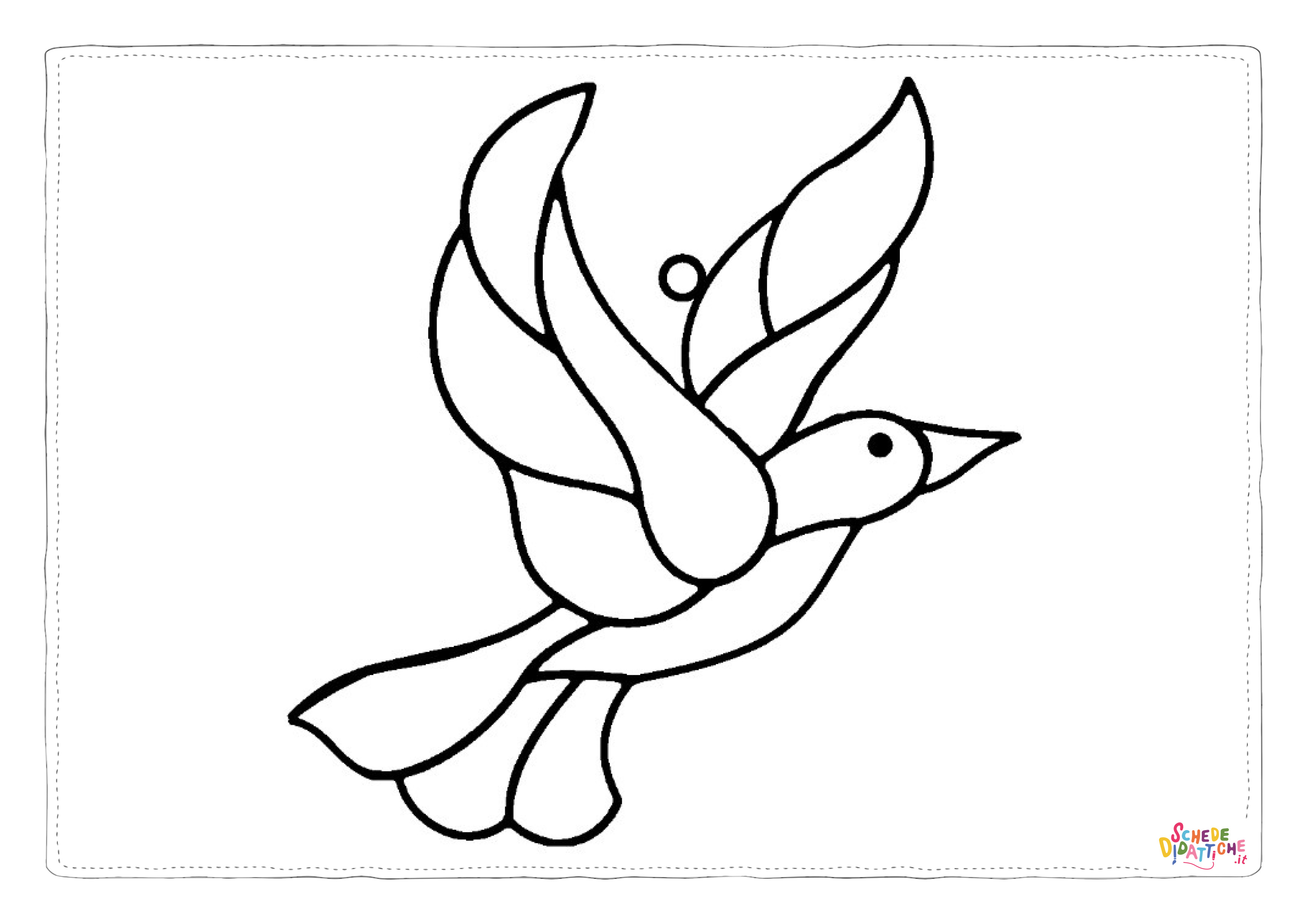Disegno di colomba da stampare e colorare 10