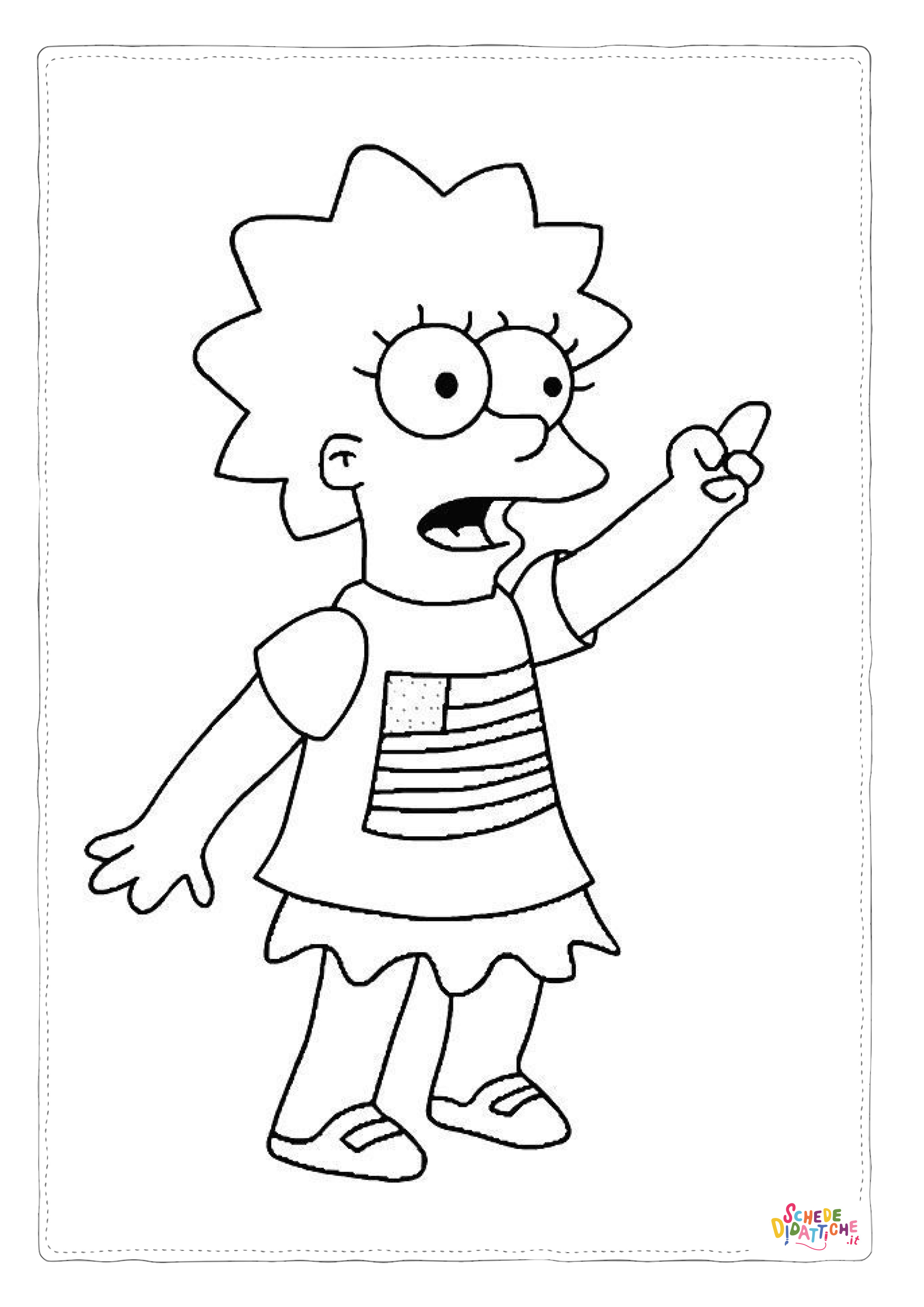 Disegno "Disegno di I Simpson da stampare e colorare 92" Disegno di I Simpson da stampare e colorare 92