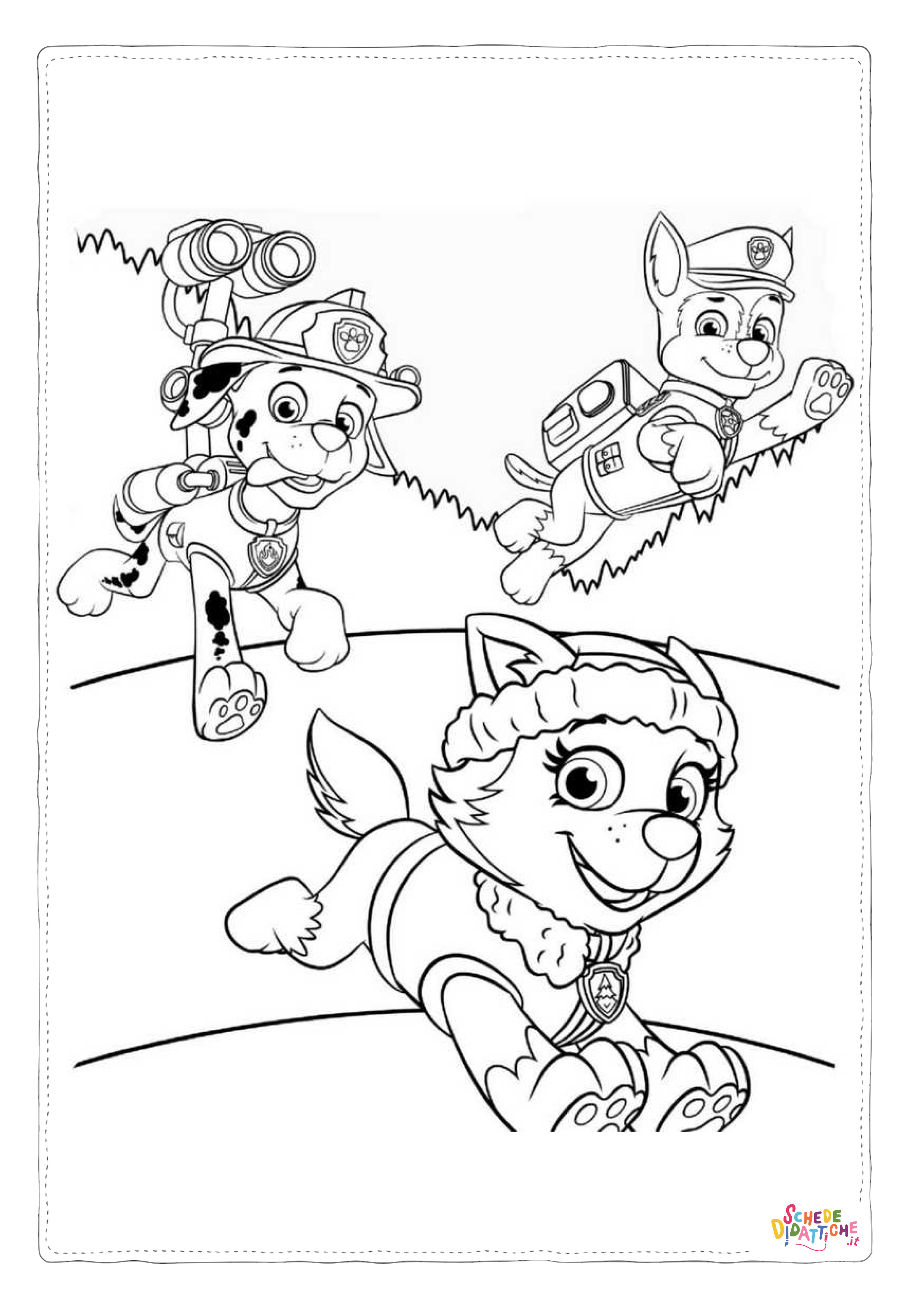 Disegno "Disegno di Paw Patrol - Cane pompiere da stampare e colorare 17" Disegno di Paw Patrol - Cane pompiere da stampare e colorare 17