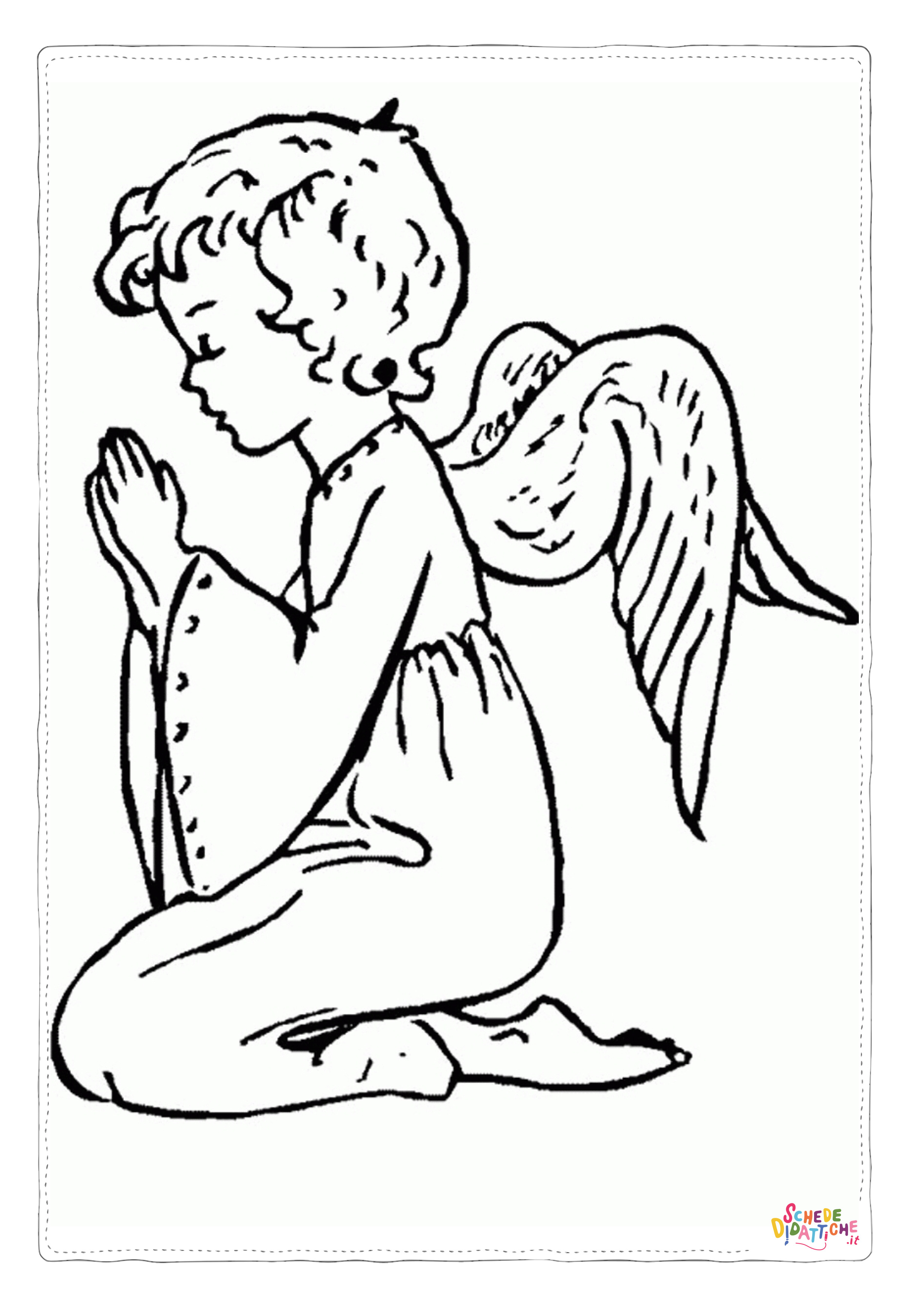 Disegno di angelo da stampare e colorare 24