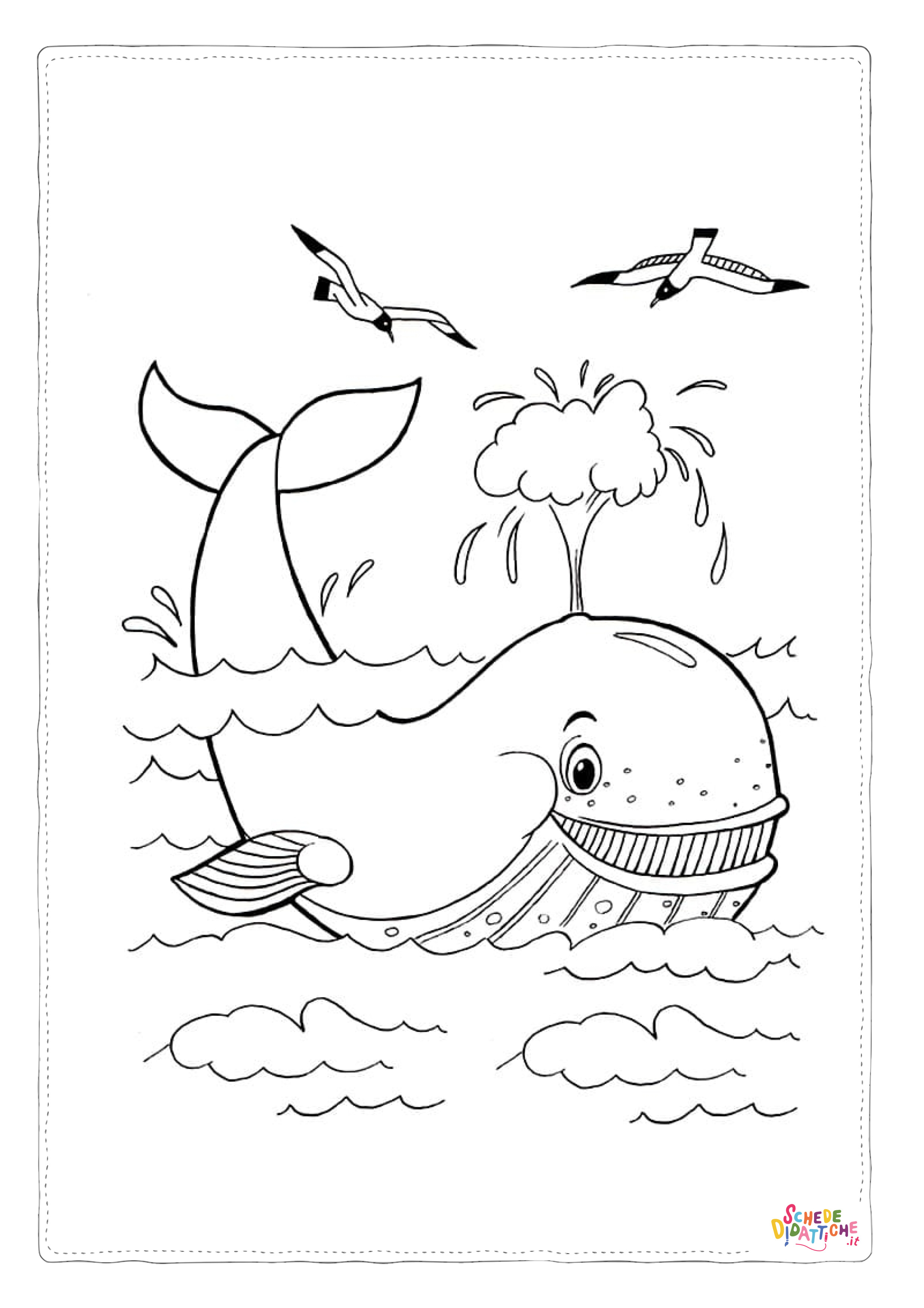 Disegno "Disegno di balena da stampare e colorare 11" Disegno di balena da stampare e colorare 11