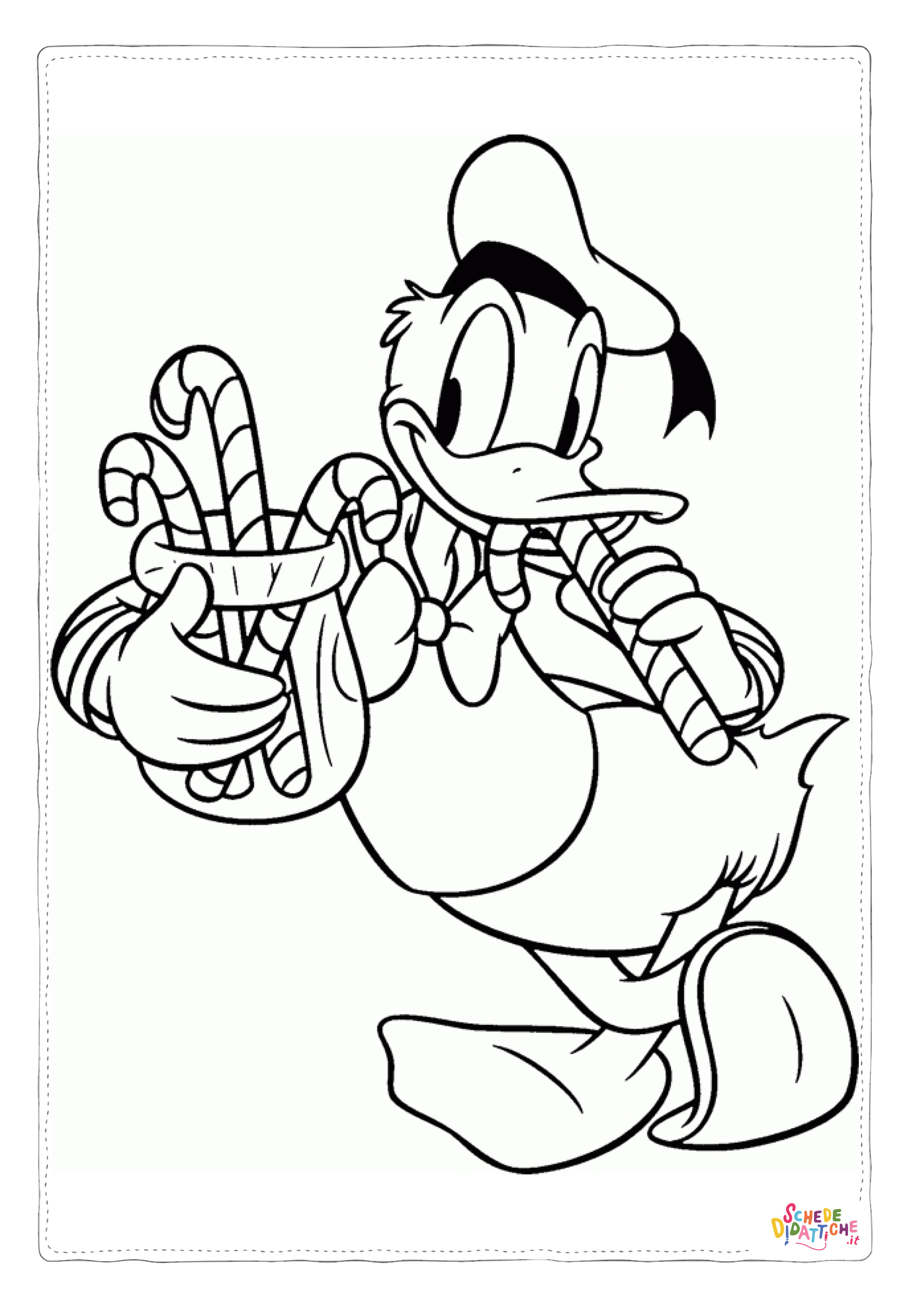 Disegno "Disegno di Paperino da stampare e colorare 22" Disegno di Paperino da stampare e colorare 22