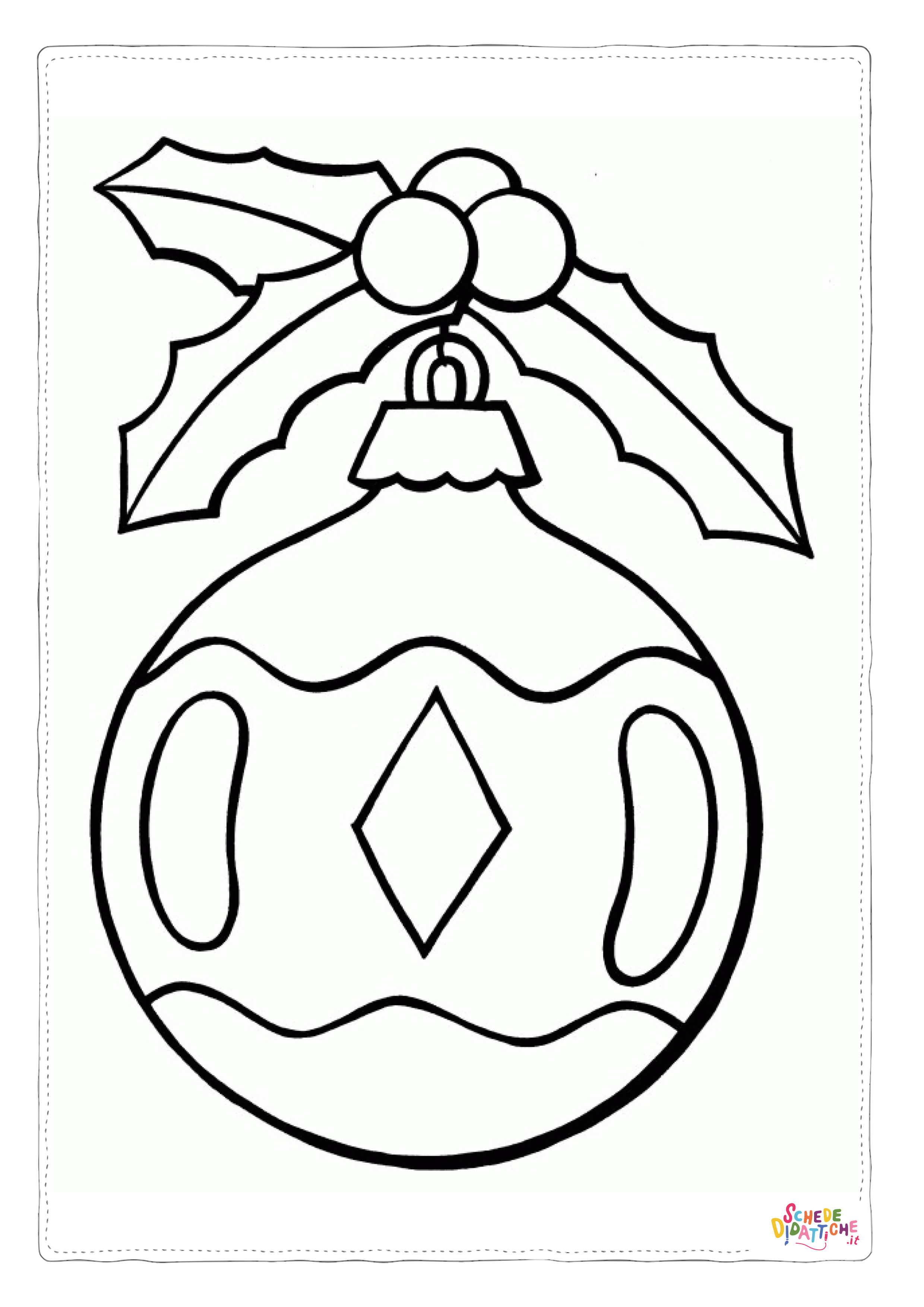 Disegno "Disegno di palla di Natale da stampare e colorare 30" Disegno di palla di Natale da stampare e colorare 30
