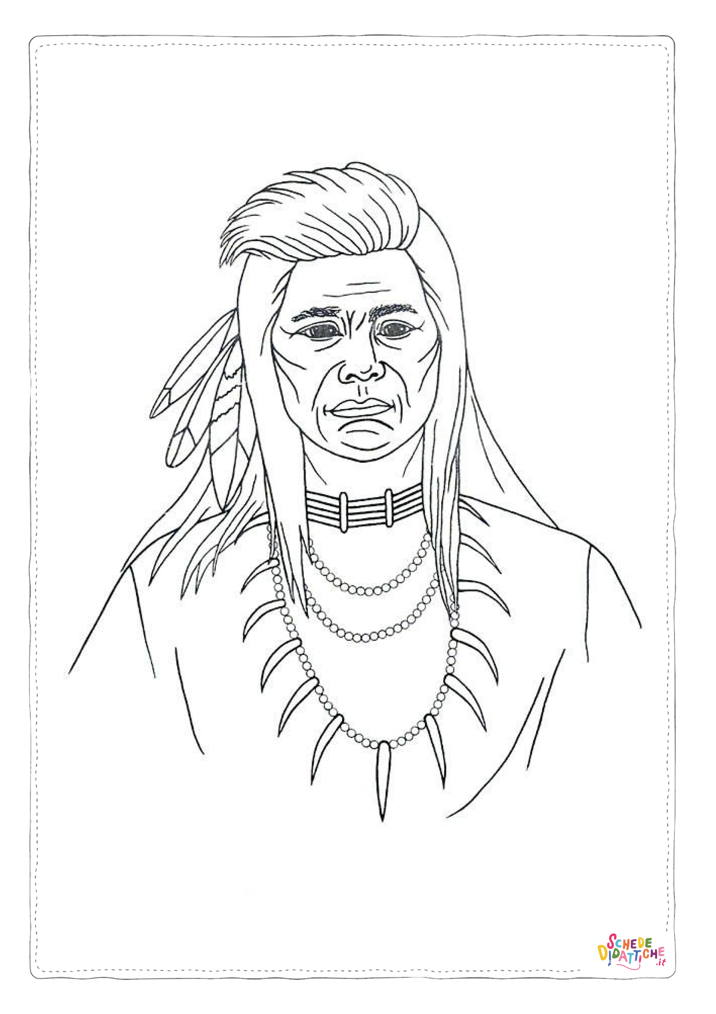 Disegno di Indiani d'America da stampare e colorare 59
