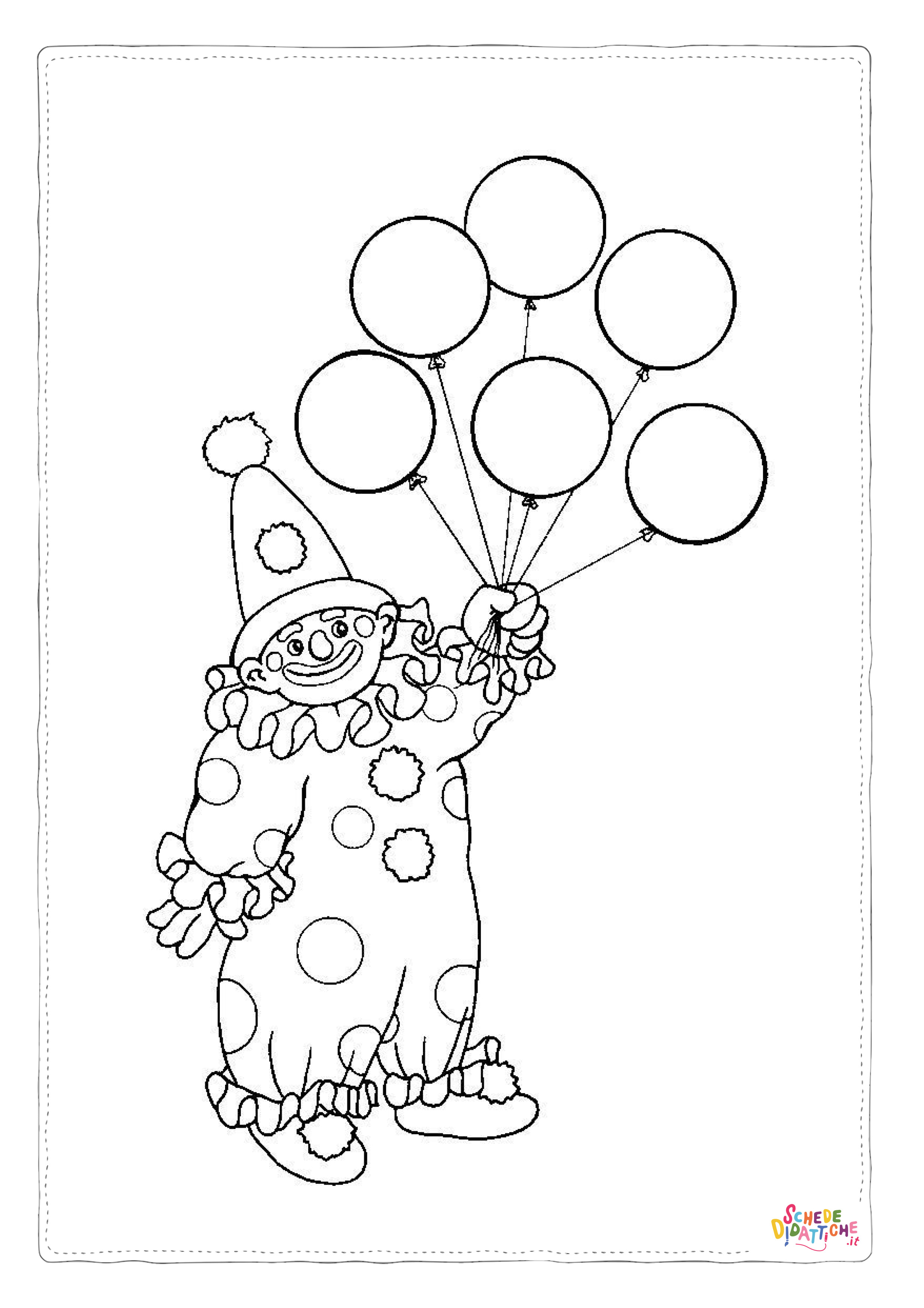 Disegno di clown da stampare e colorare 65