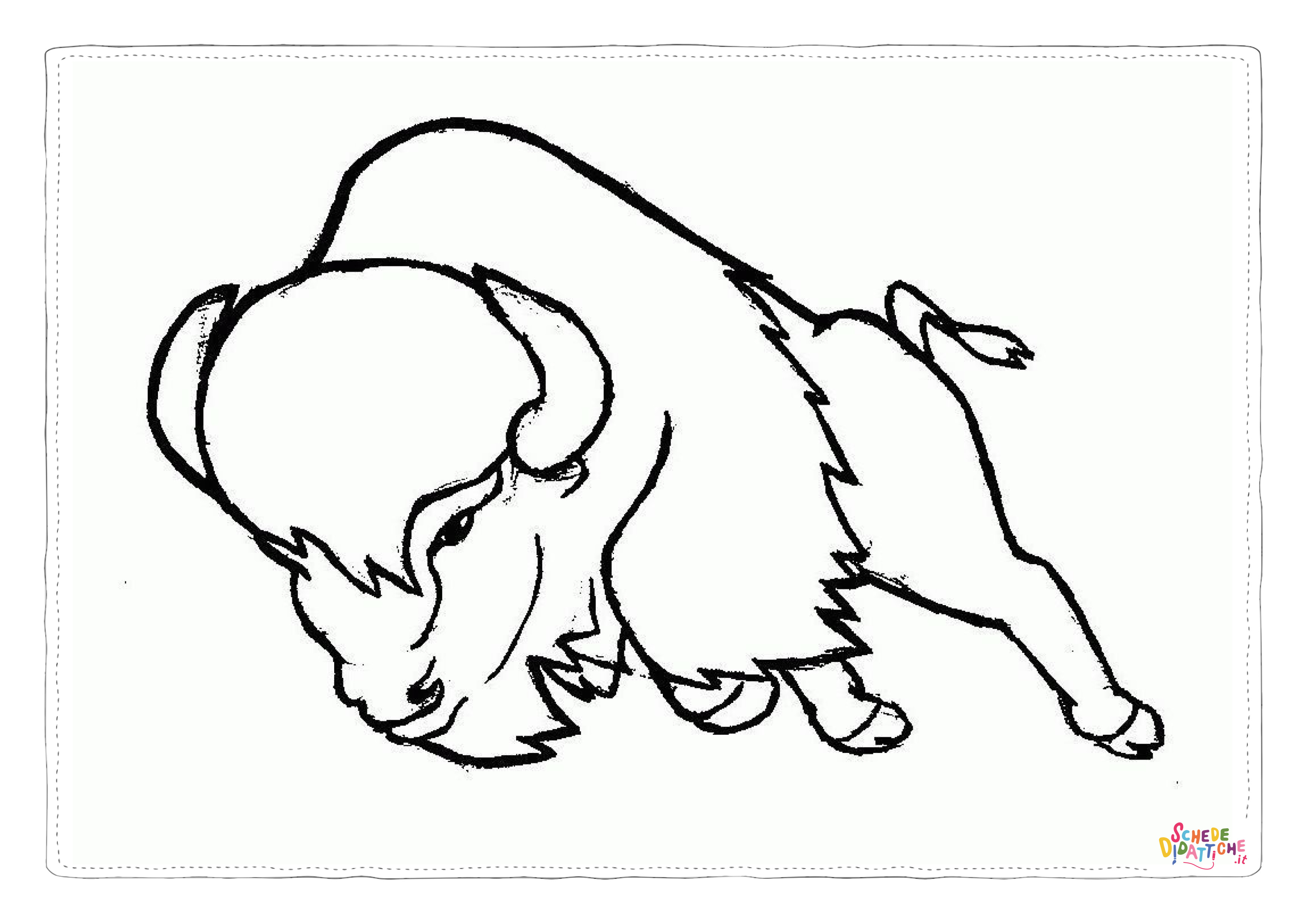 Disegno "Disegno di bisonte da stampare e colorare 21" Disegno di bisonte da stampare e colorare 21