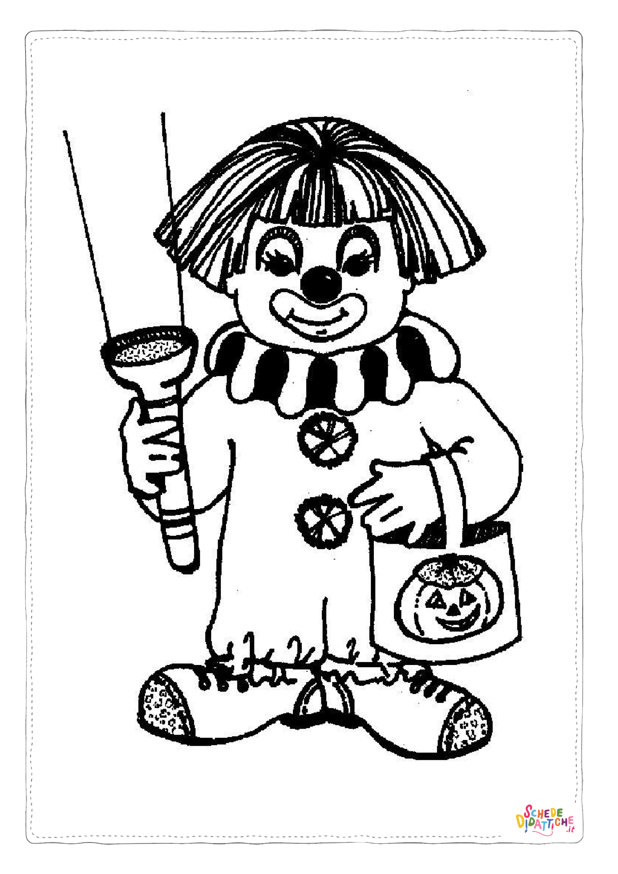 Disegno di clown da stampare e colorare 7