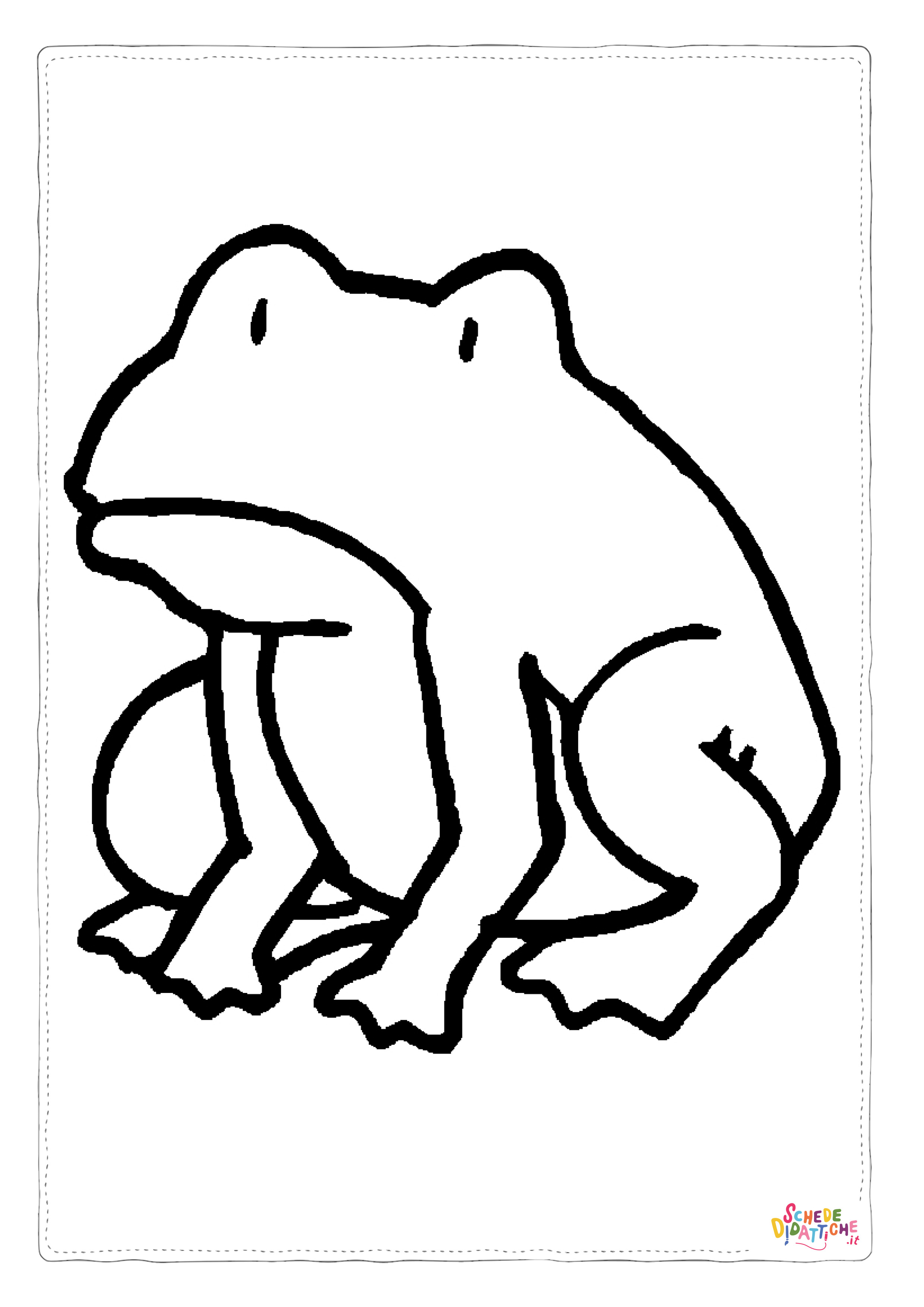 Disegno "Disegno di rana da stampare e colorare 22" Disegno di rana da stampare e colorare 22