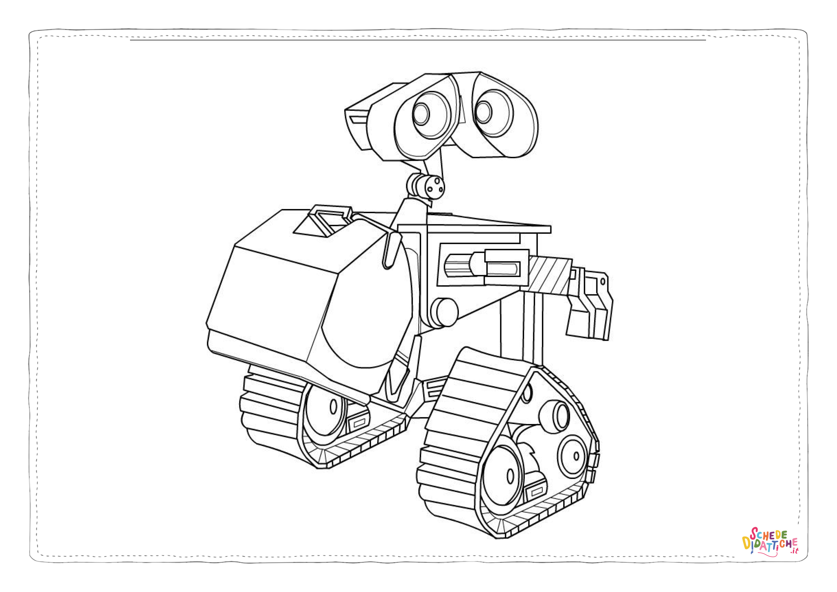 Disegno di Wall-E da stampare e colorare
