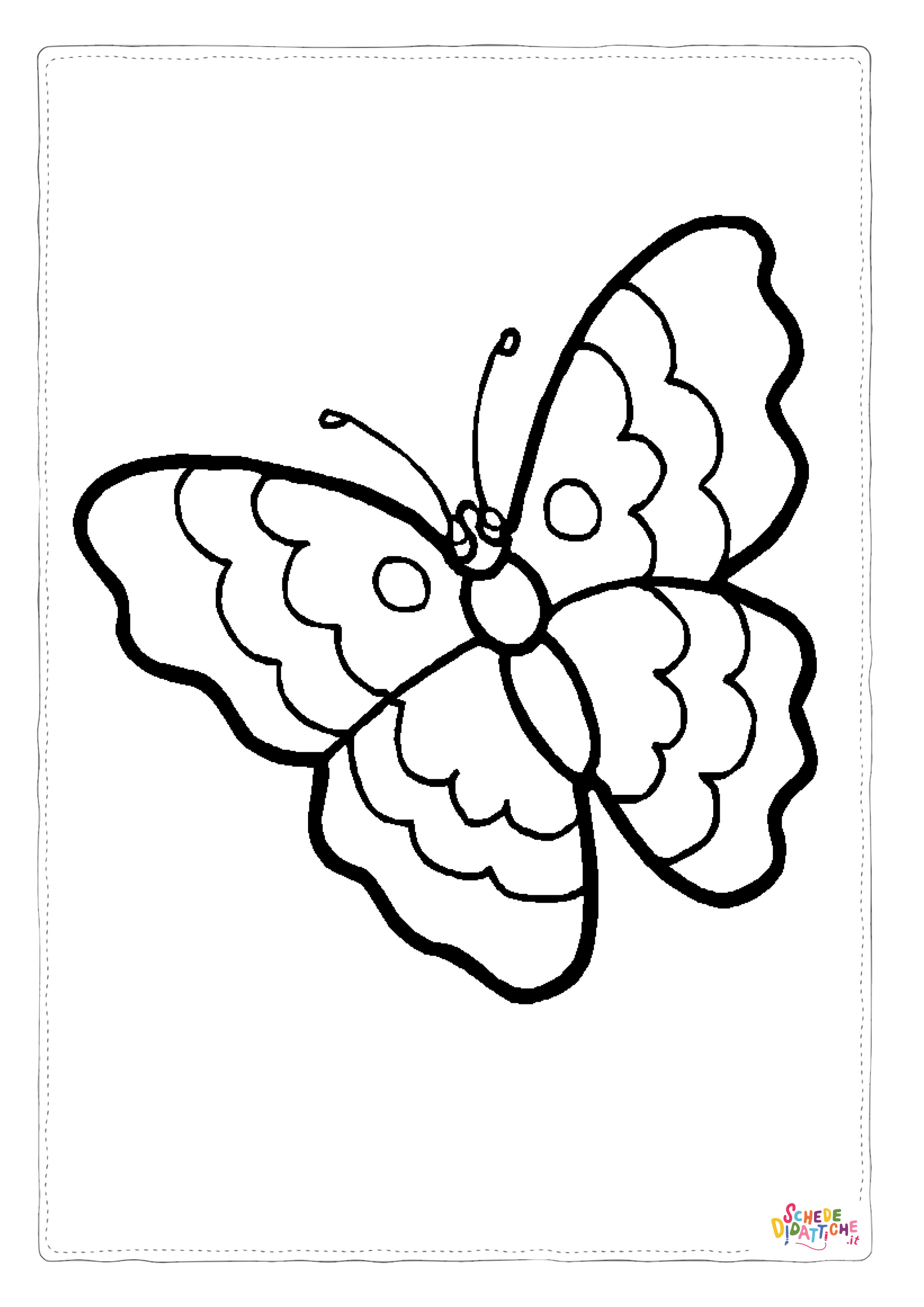 Disegno "Disegno di farfalla da stampare e colorare 137" Disegno di farfalla da stampare e colorare 137