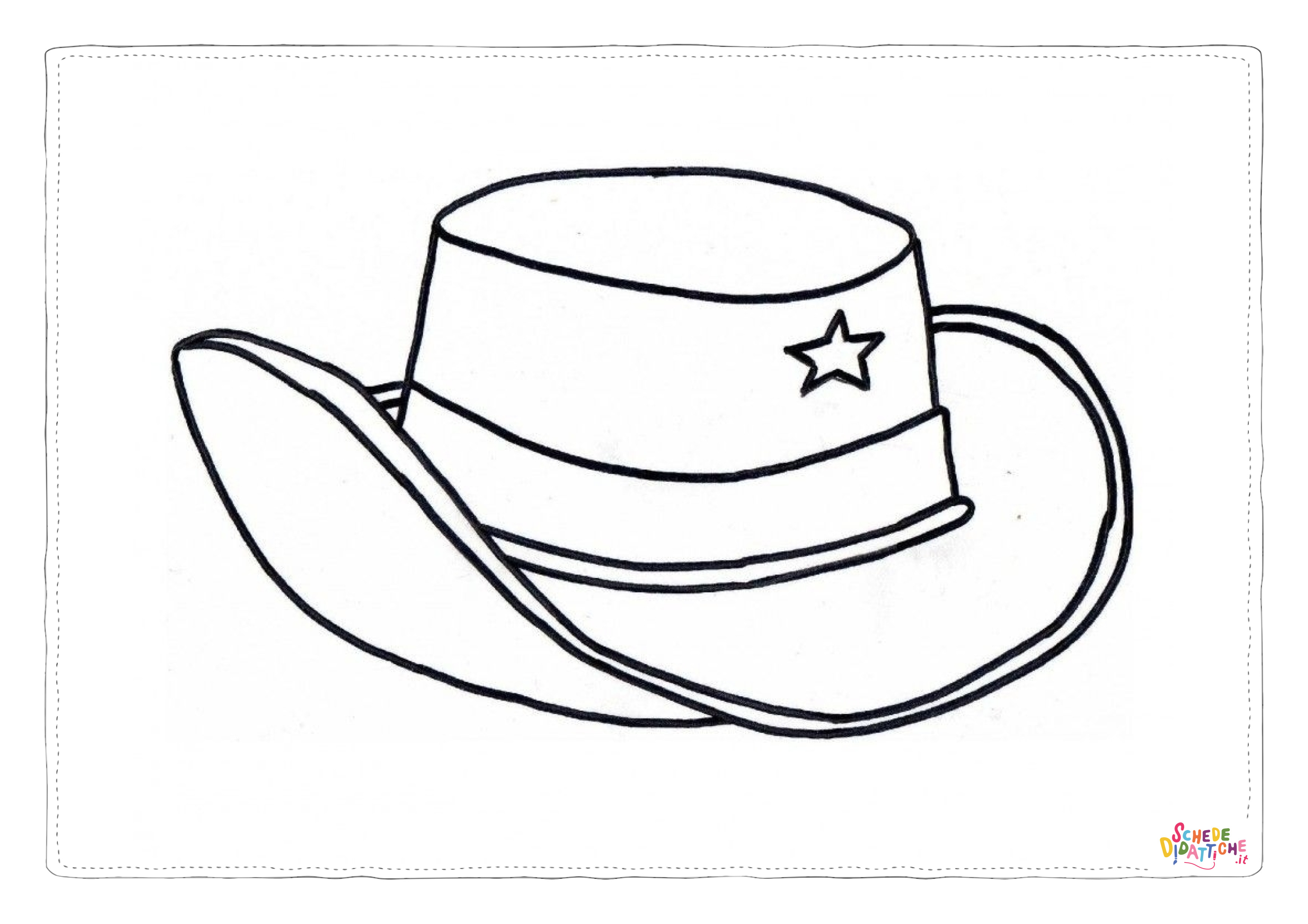 Disegno "Disegno di cappello da stampare e colorare 3" Disegno di cappello da stampare e colorare 3