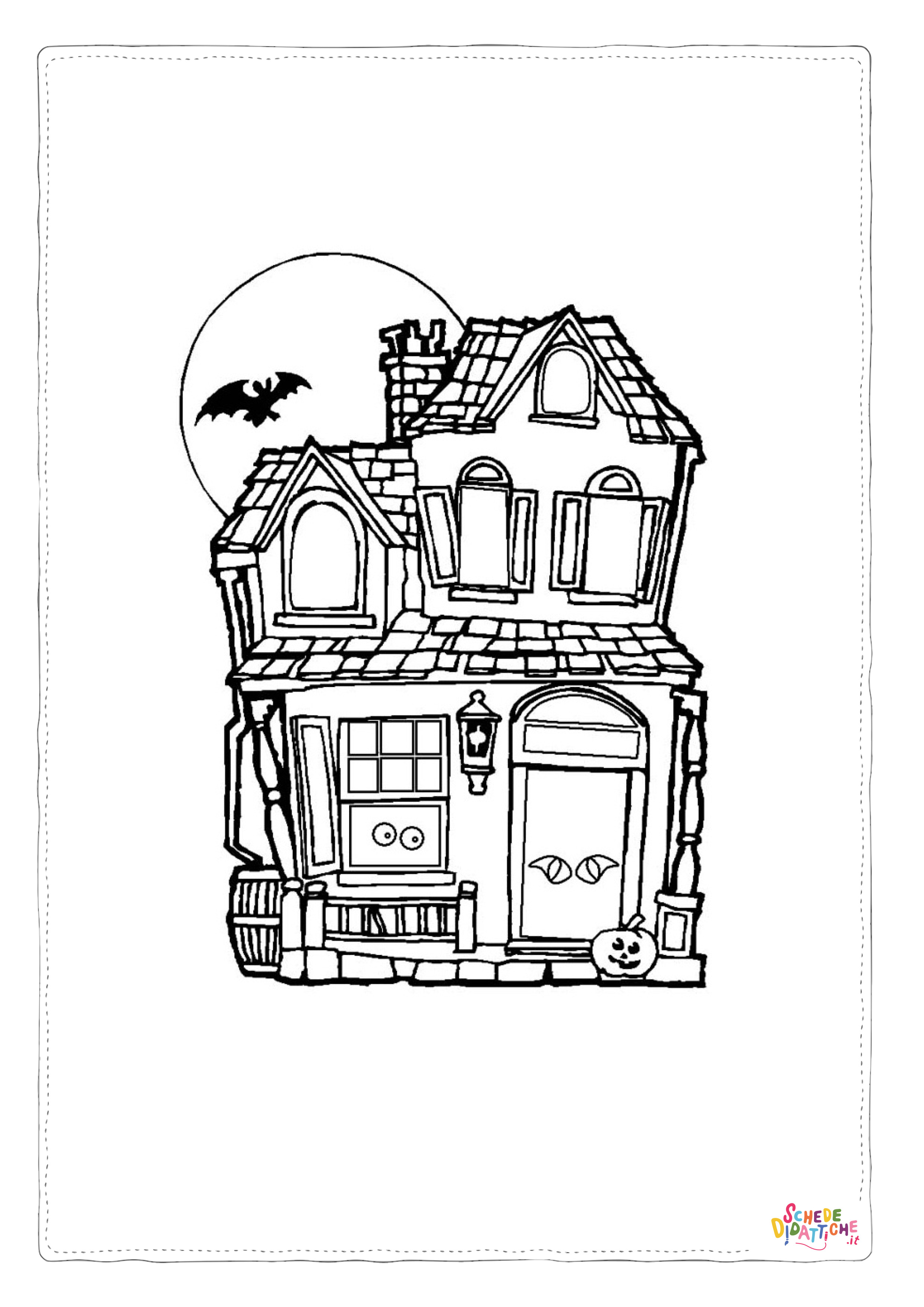 Disegno "Disegno di casa infestata da stampare e colorare 14" Disegno di casa infestata da stampare e colorare 14