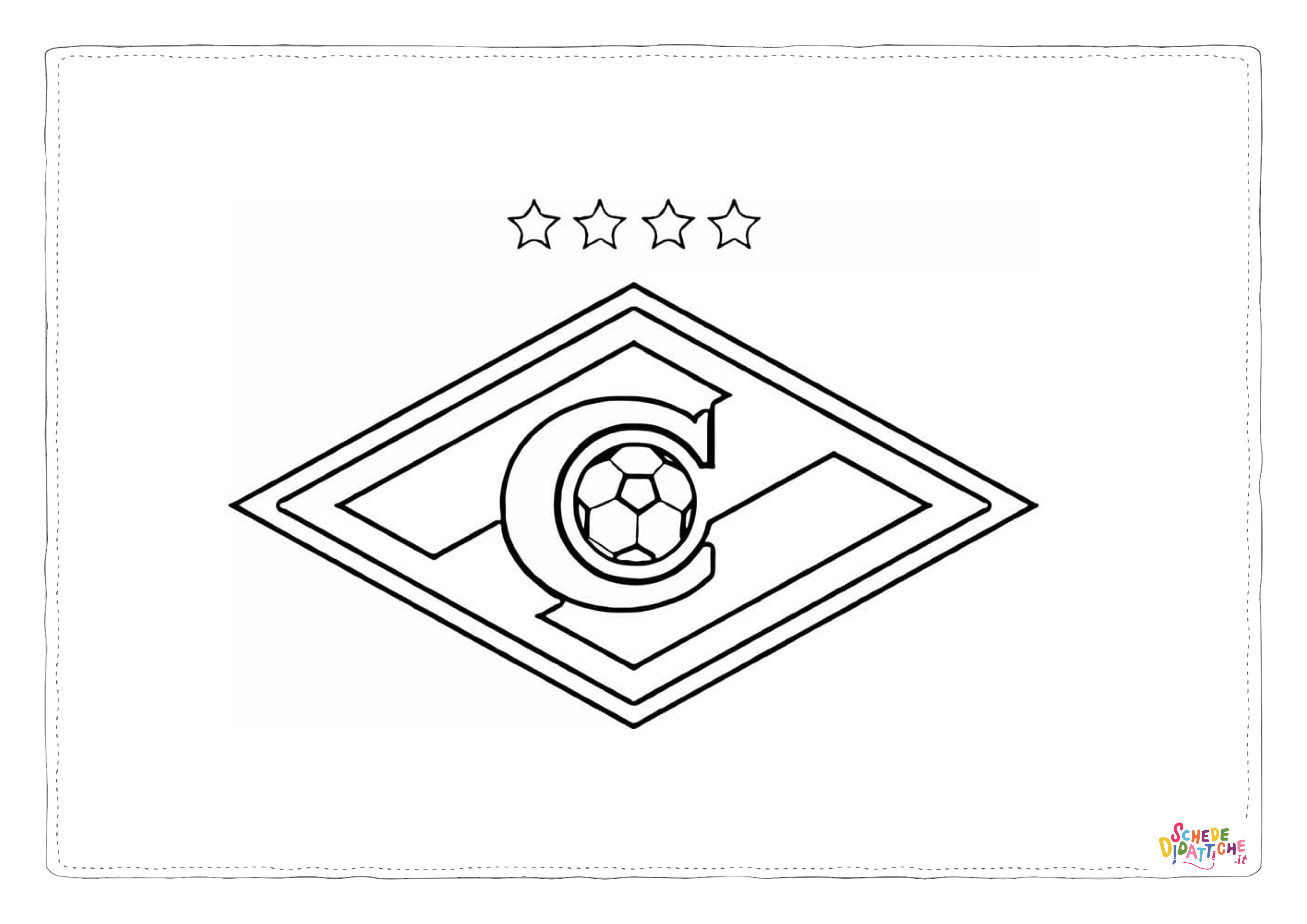 Disegno di stemma squadre di calcio da stampare e colorare 8
