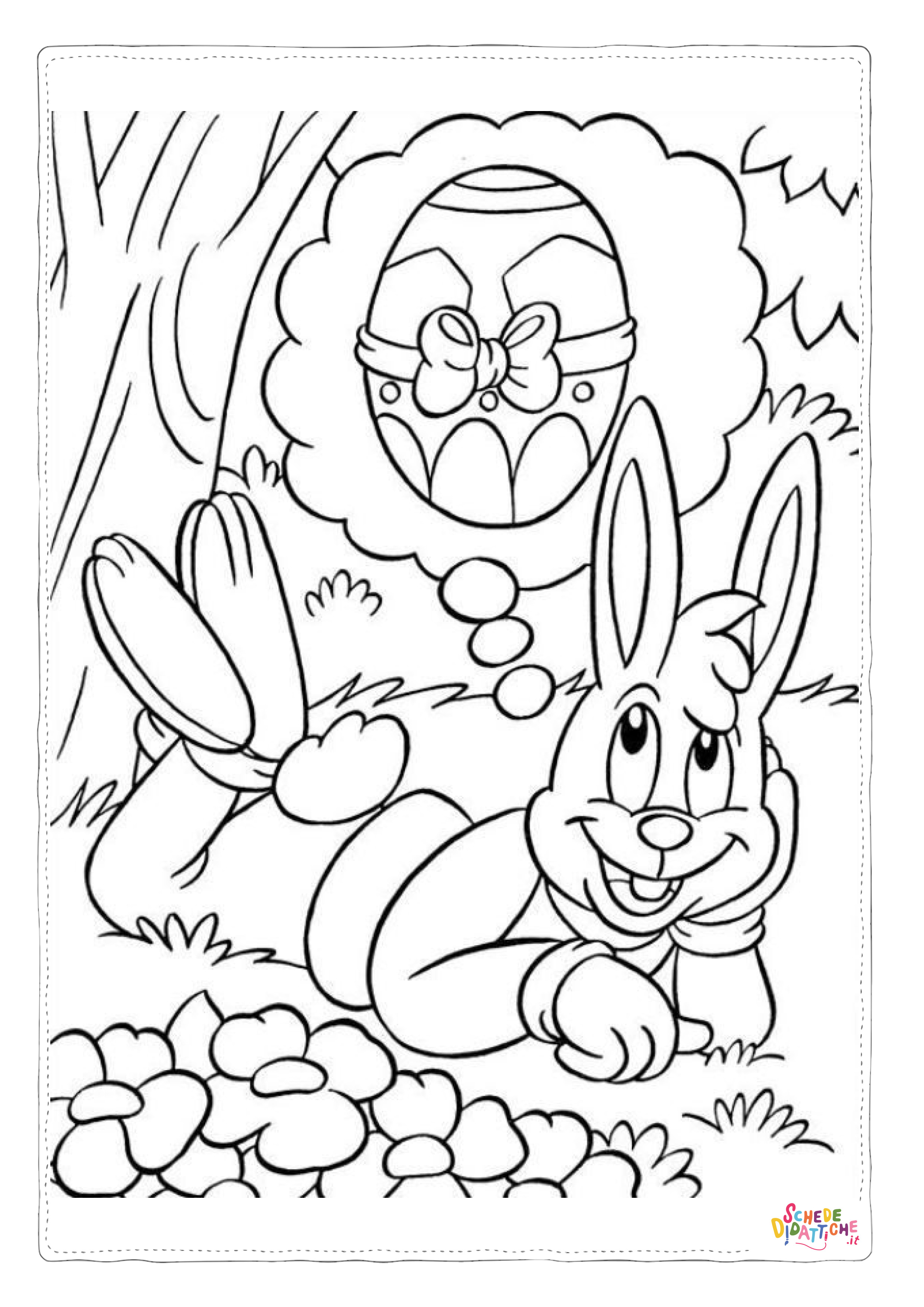 Disegno di uovo di Pasqua da stampare e colorare 259