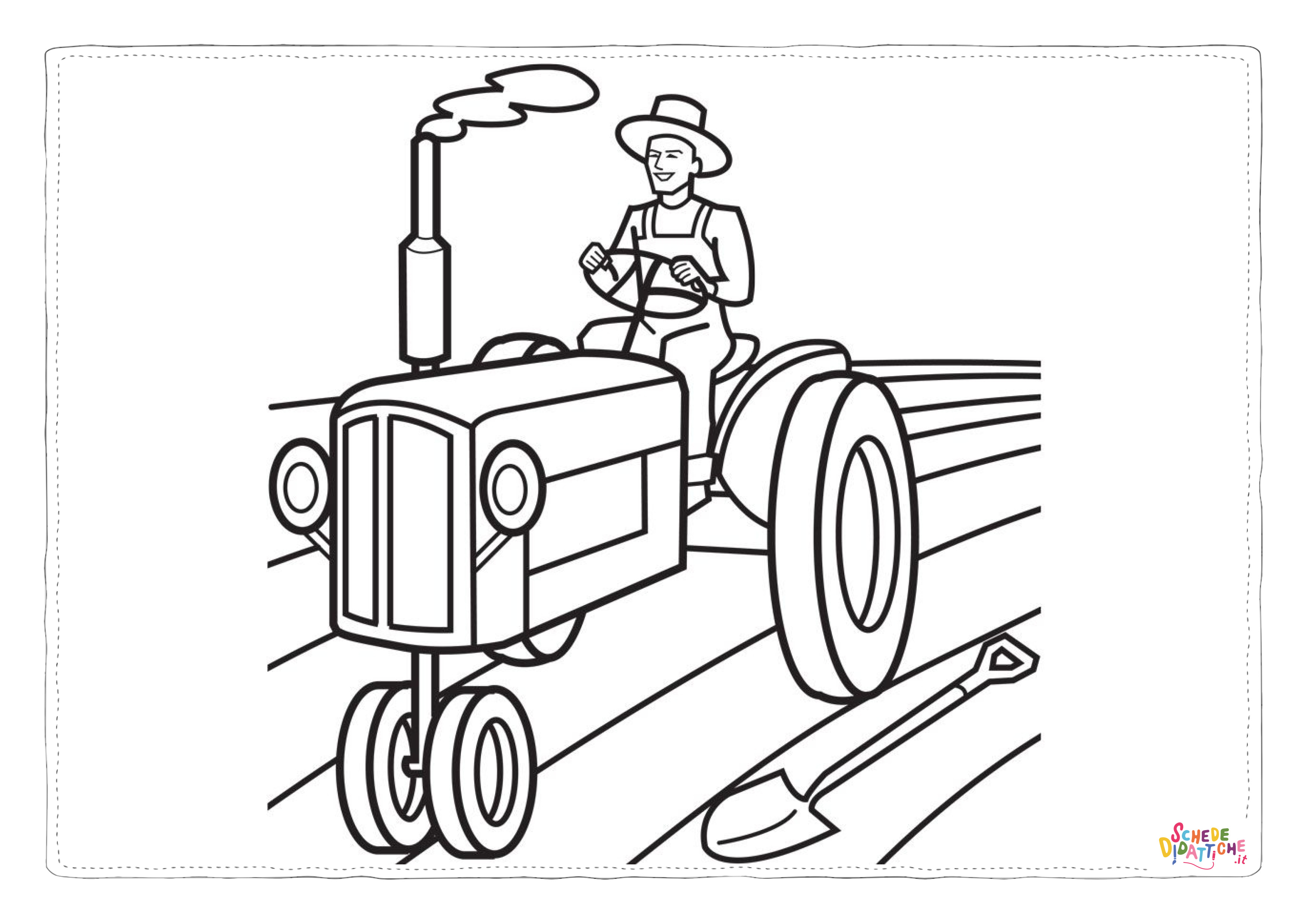 Disegno "Disegno di trattore da stampare e colorare 4" Disegno di trattore da stampare e colorare 4