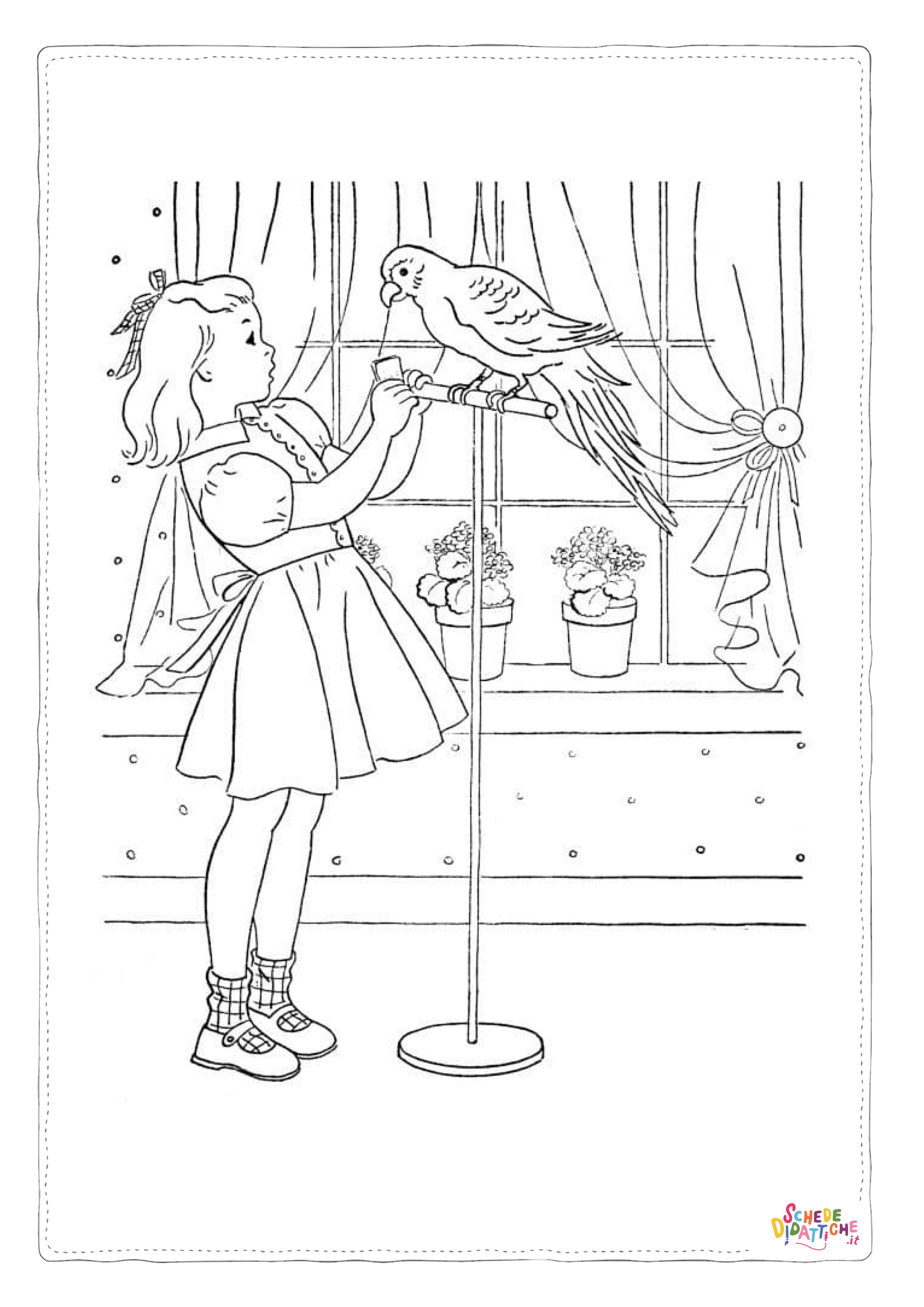 Disegno di pappagallo da stampare e colorare 61