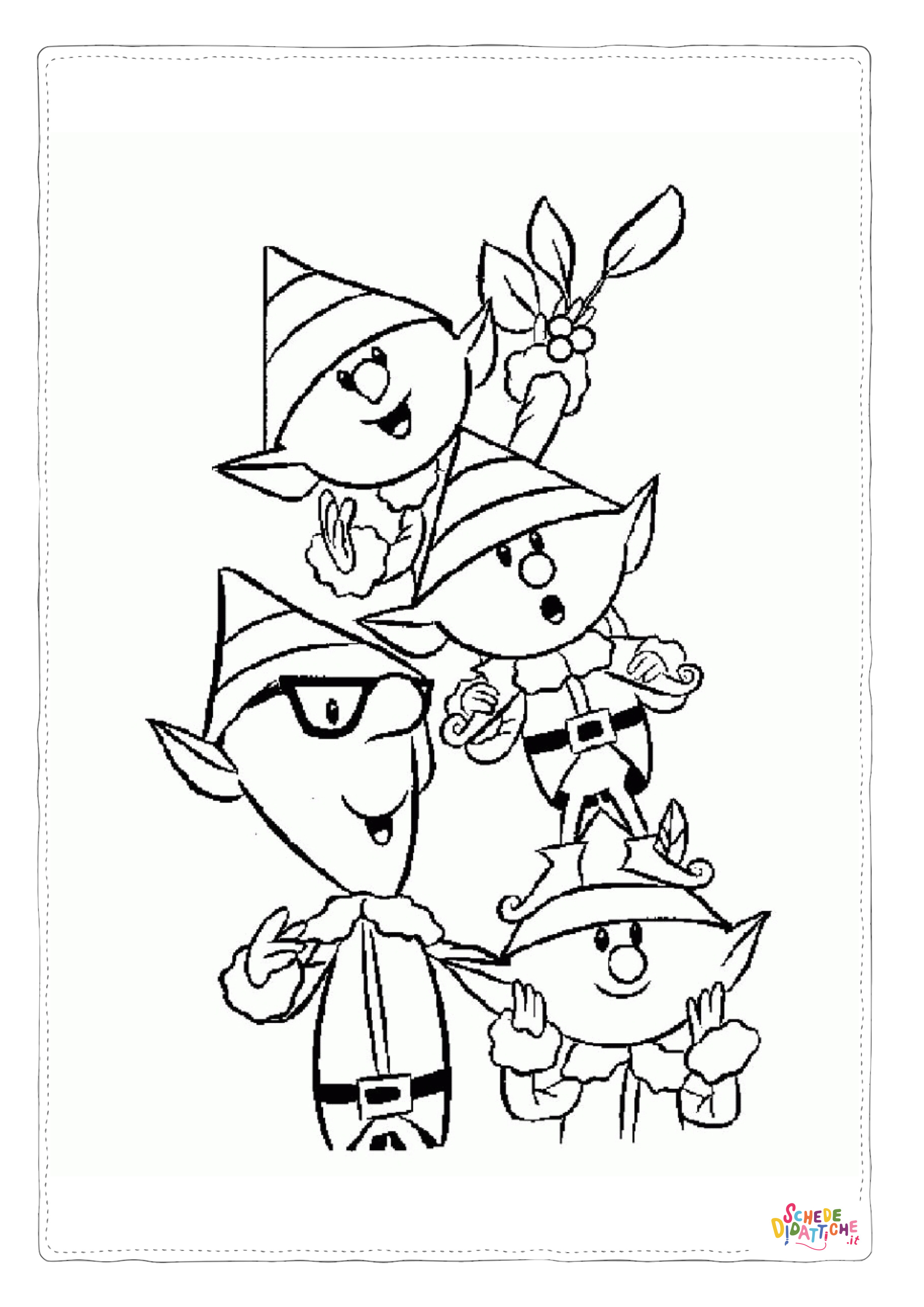 Disegno "Disegno di gnomo e folletto da stampare e colorare 4" Disegno di gnomo e folletto da stampare e colorare 4