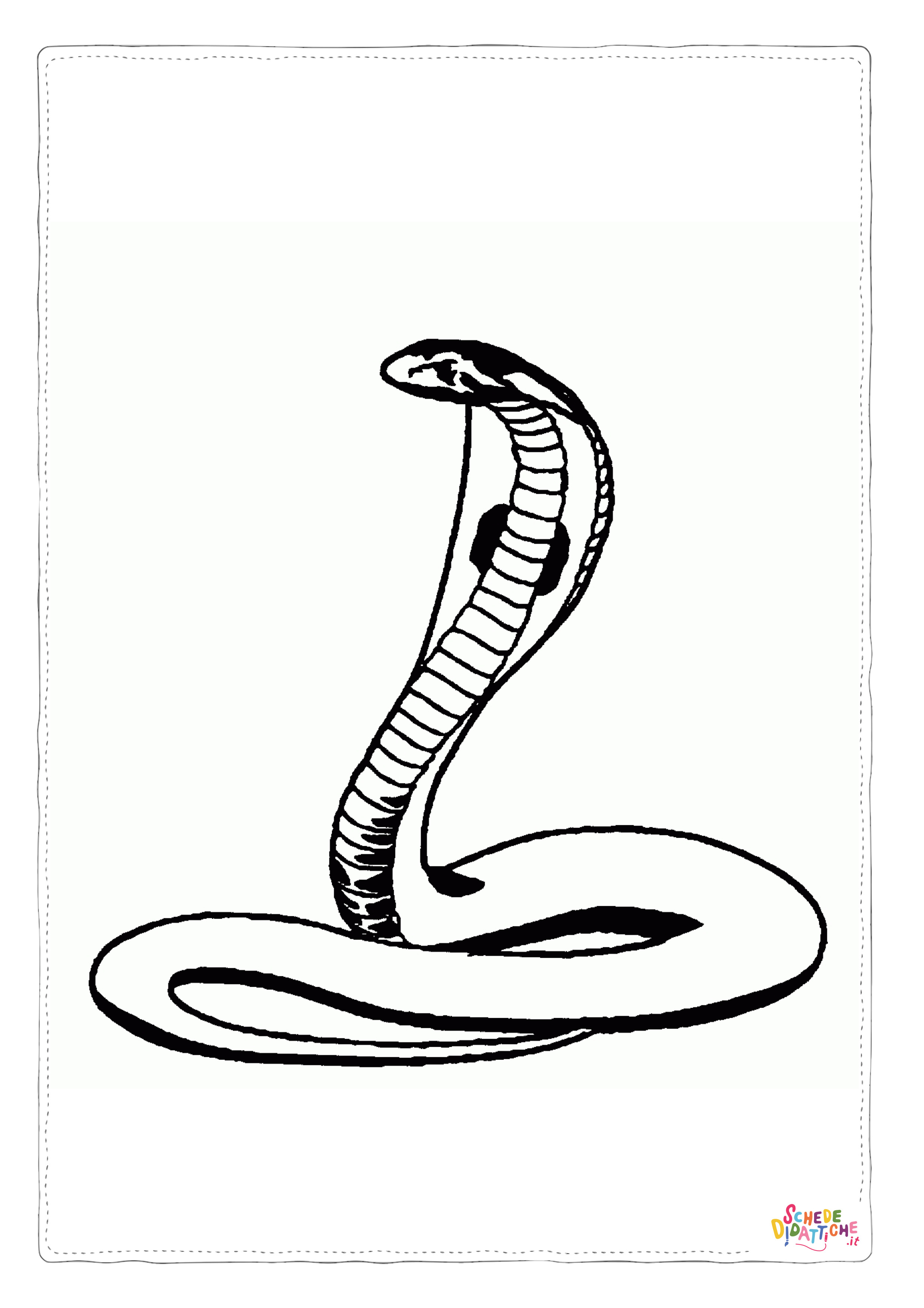 Disegno "Disegno di serpente da stampare e colorare 45" Disegno di serpente da stampare e colorare 45