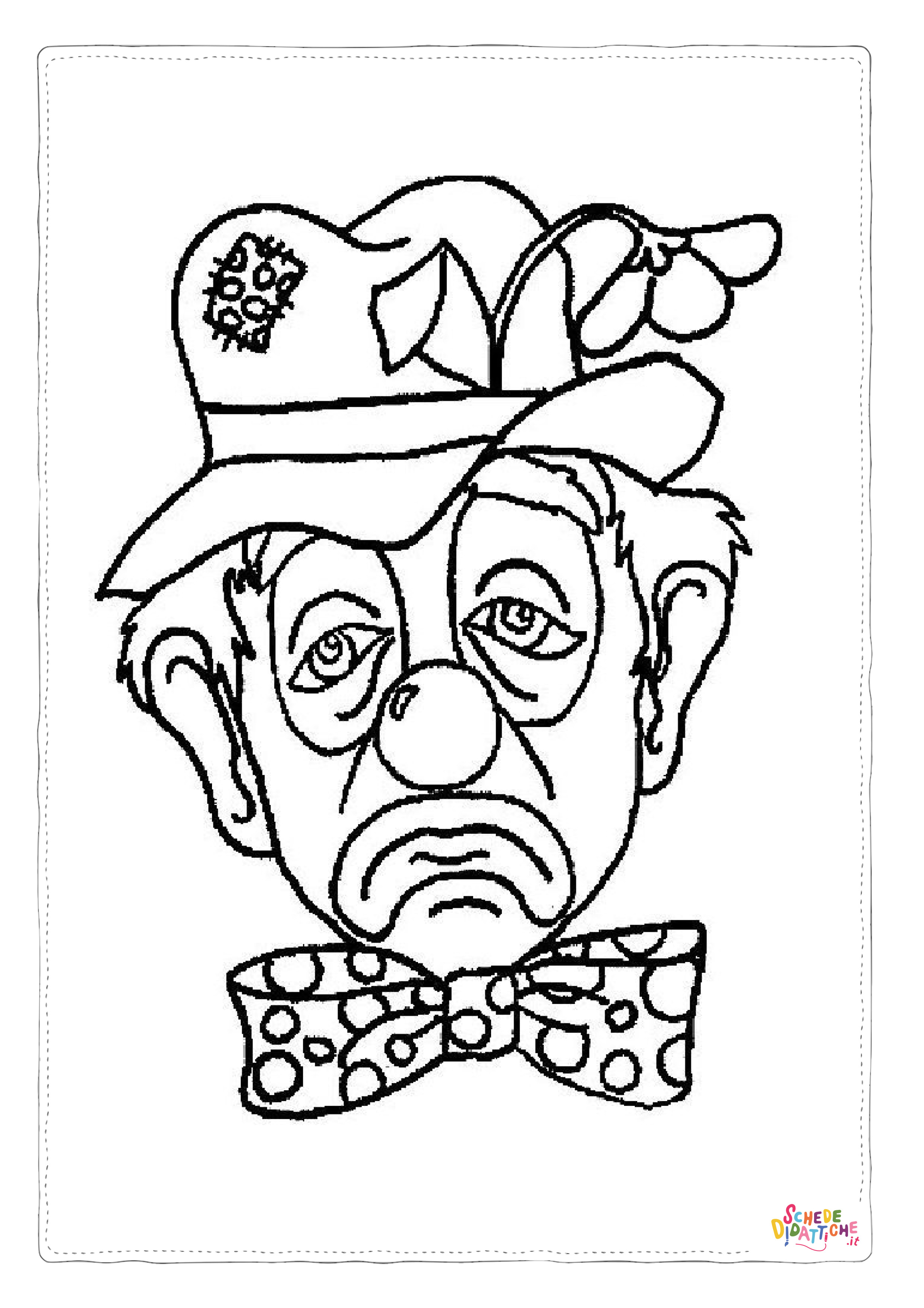 Disegno di clown da stampare e colorare 71
