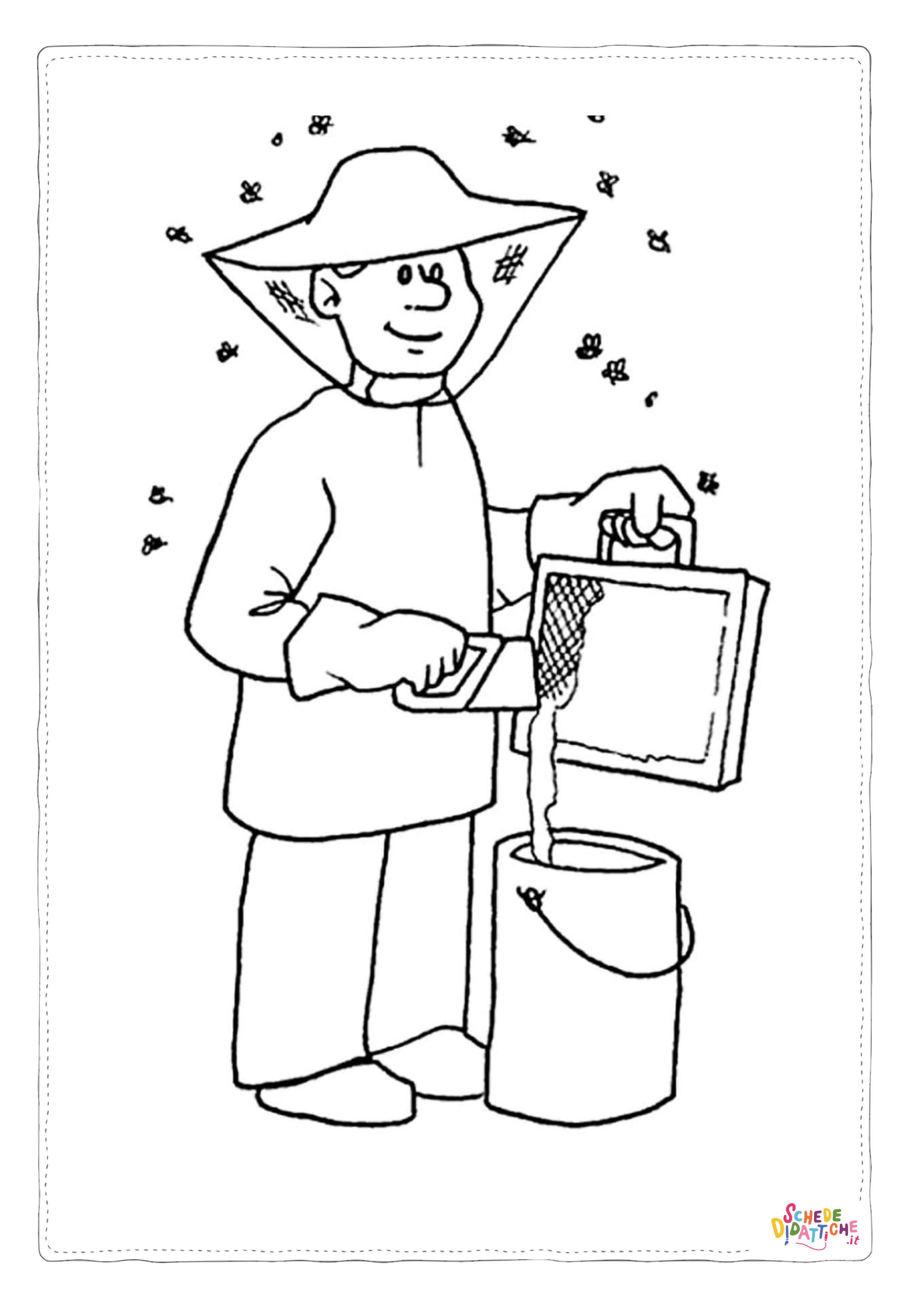 Disegno "Disegno di agricoltore da stampare e colorare 1" Disegno di agricoltore da stampare e colorare 1