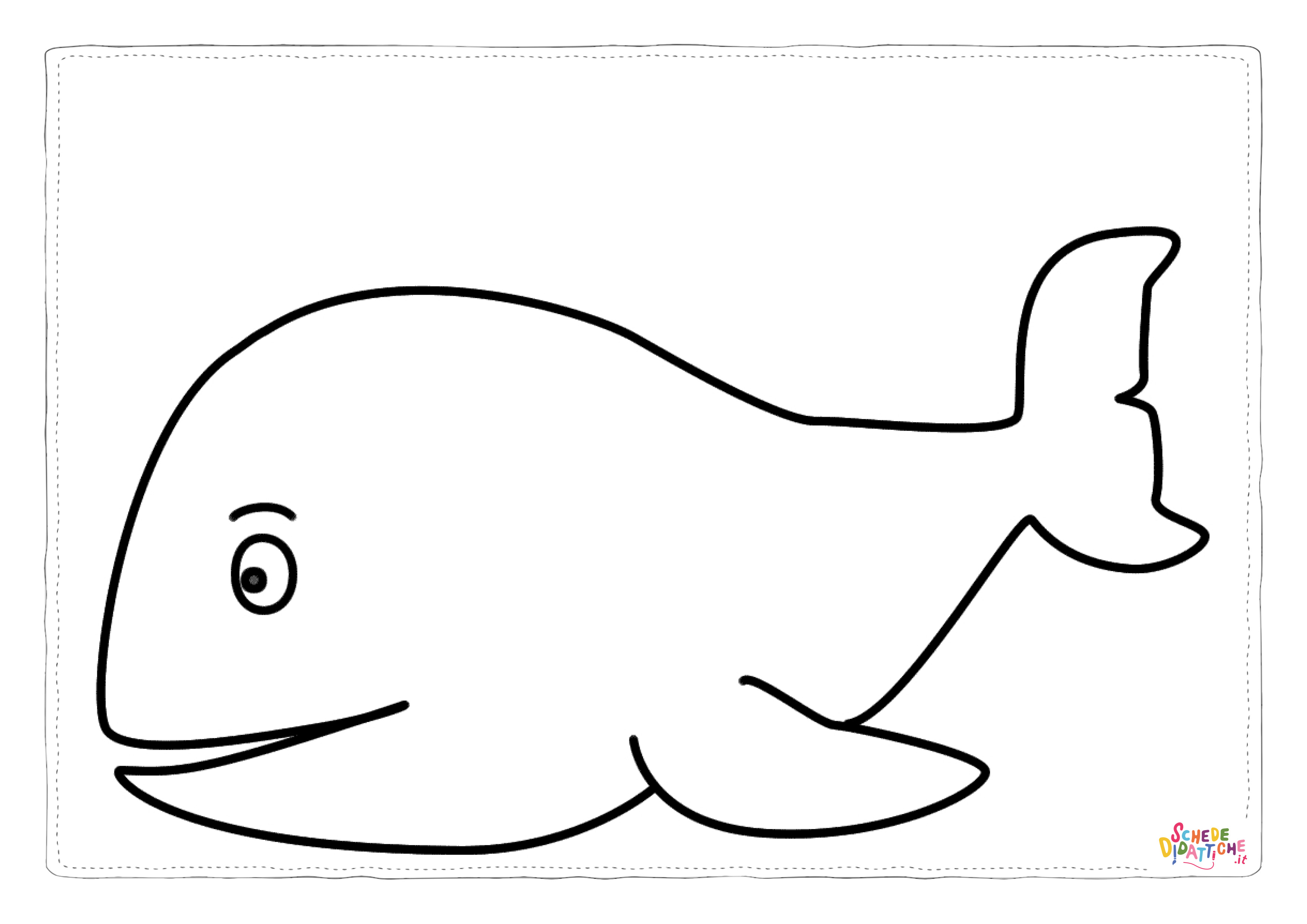Disegno di balena da stampare e colorare 10