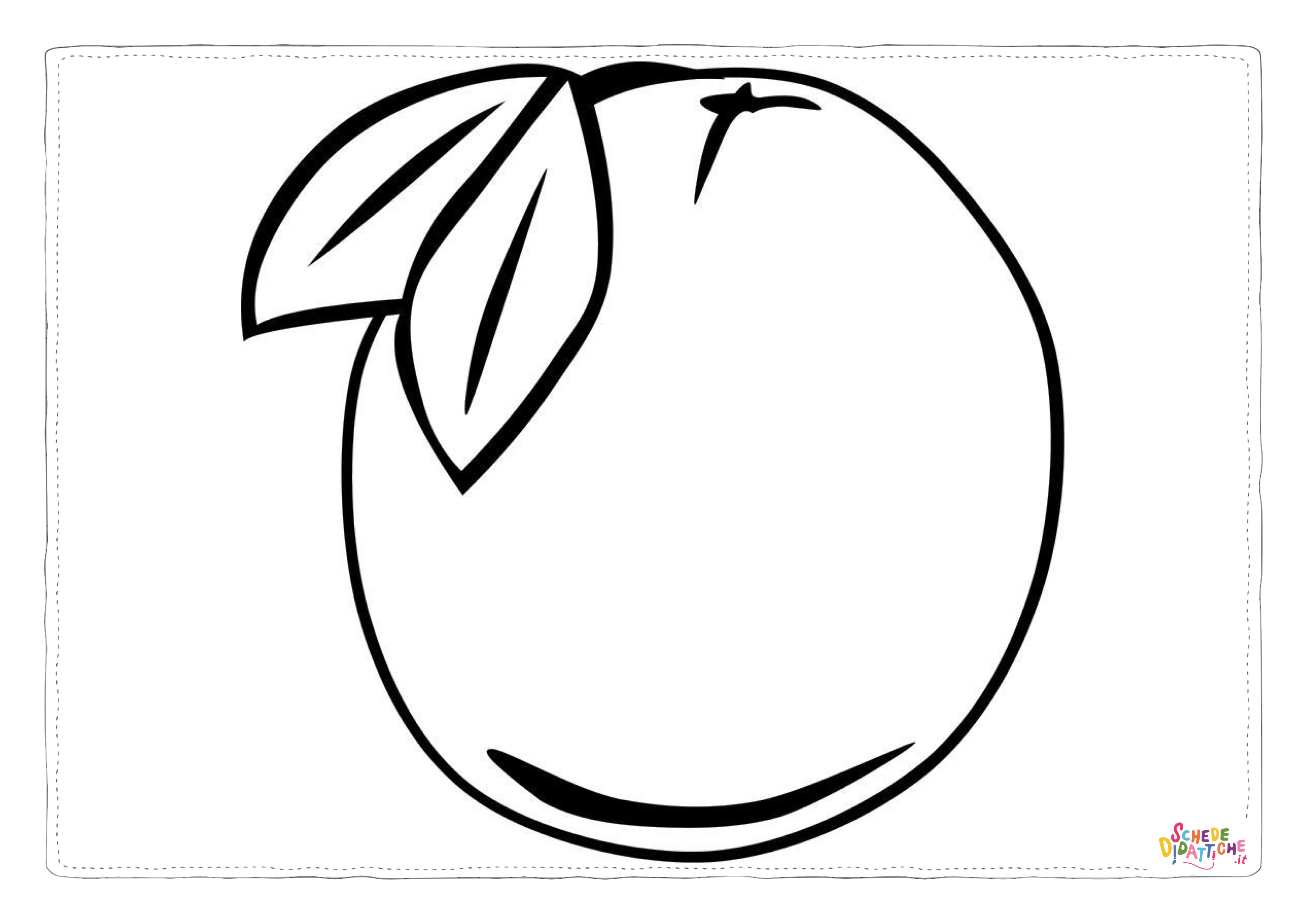 Disegno "Disegno di arancia da stampare e colorare 14" Disegno di arancia da stampare e colorare 14
