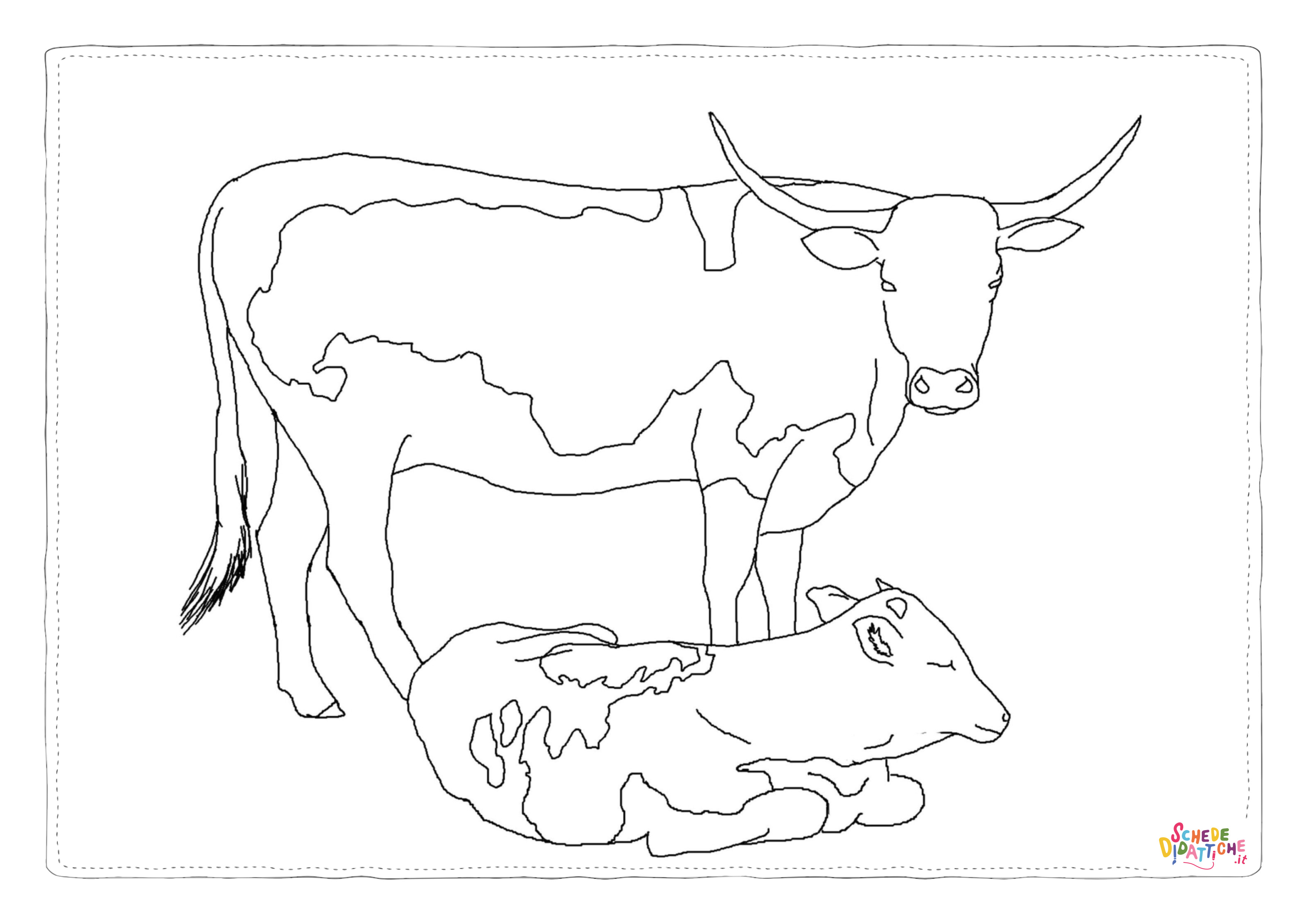 Disegno "Disegno di toro da stampare e colorare 3" Disegno di toro da stampare e colorare 3