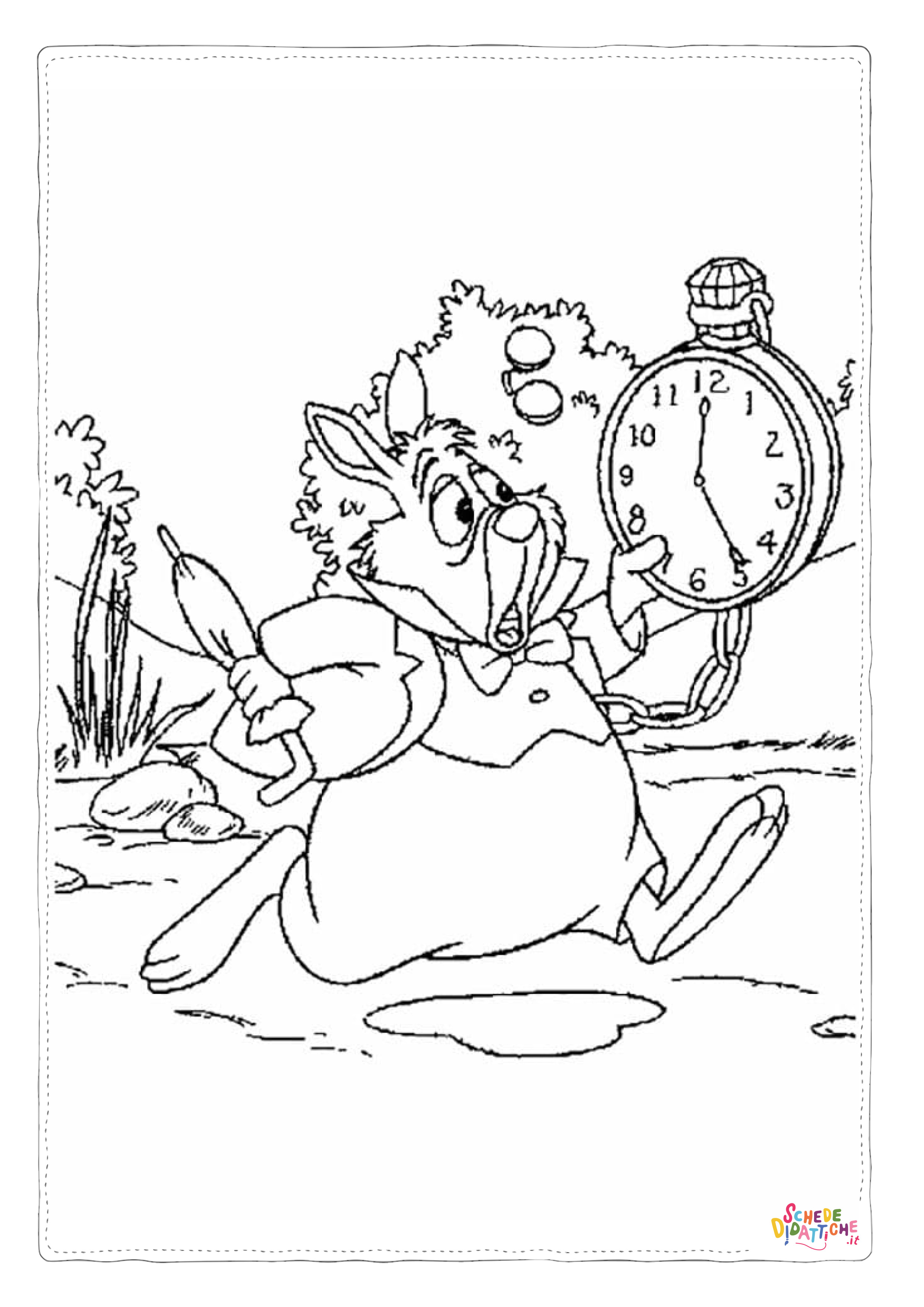 Disegno "Disegno di Alice nel paese delle meraviglie da stampare e colorare 61" Disegno di Alice nel paese delle meraviglie da stampare e colorare 61