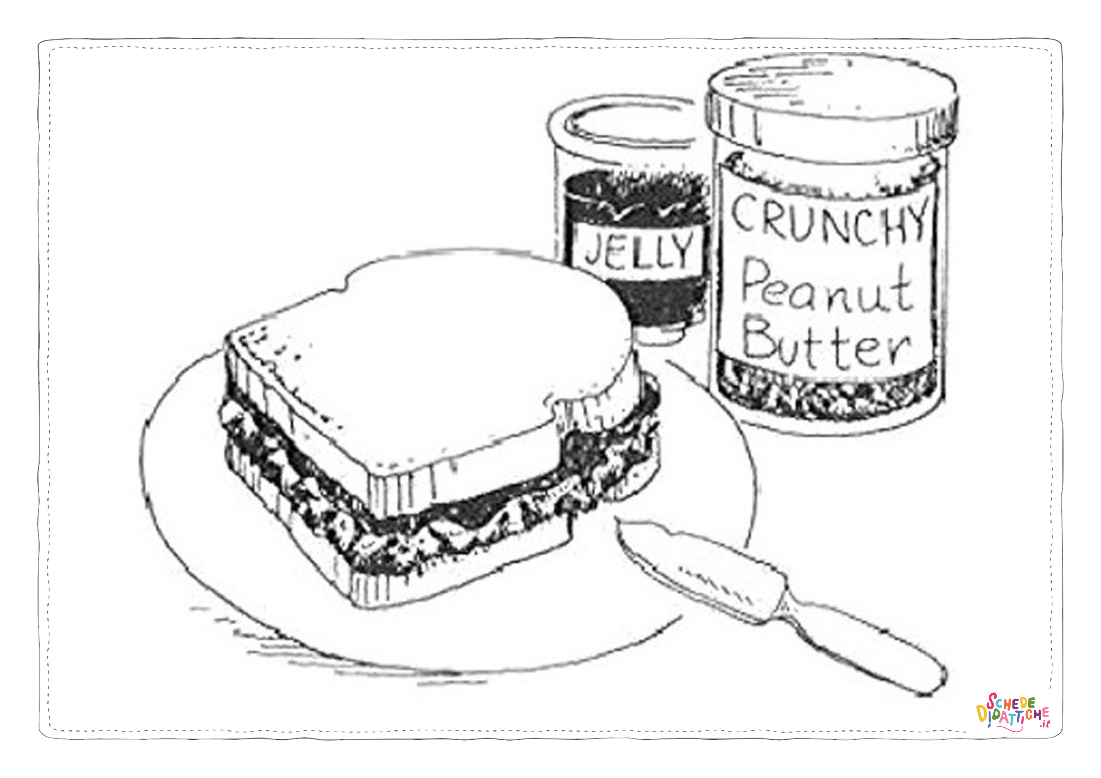 Disegno "Disegno di colazione da stampare e colorare 41" Disegno di colazione da stampare e colorare 41