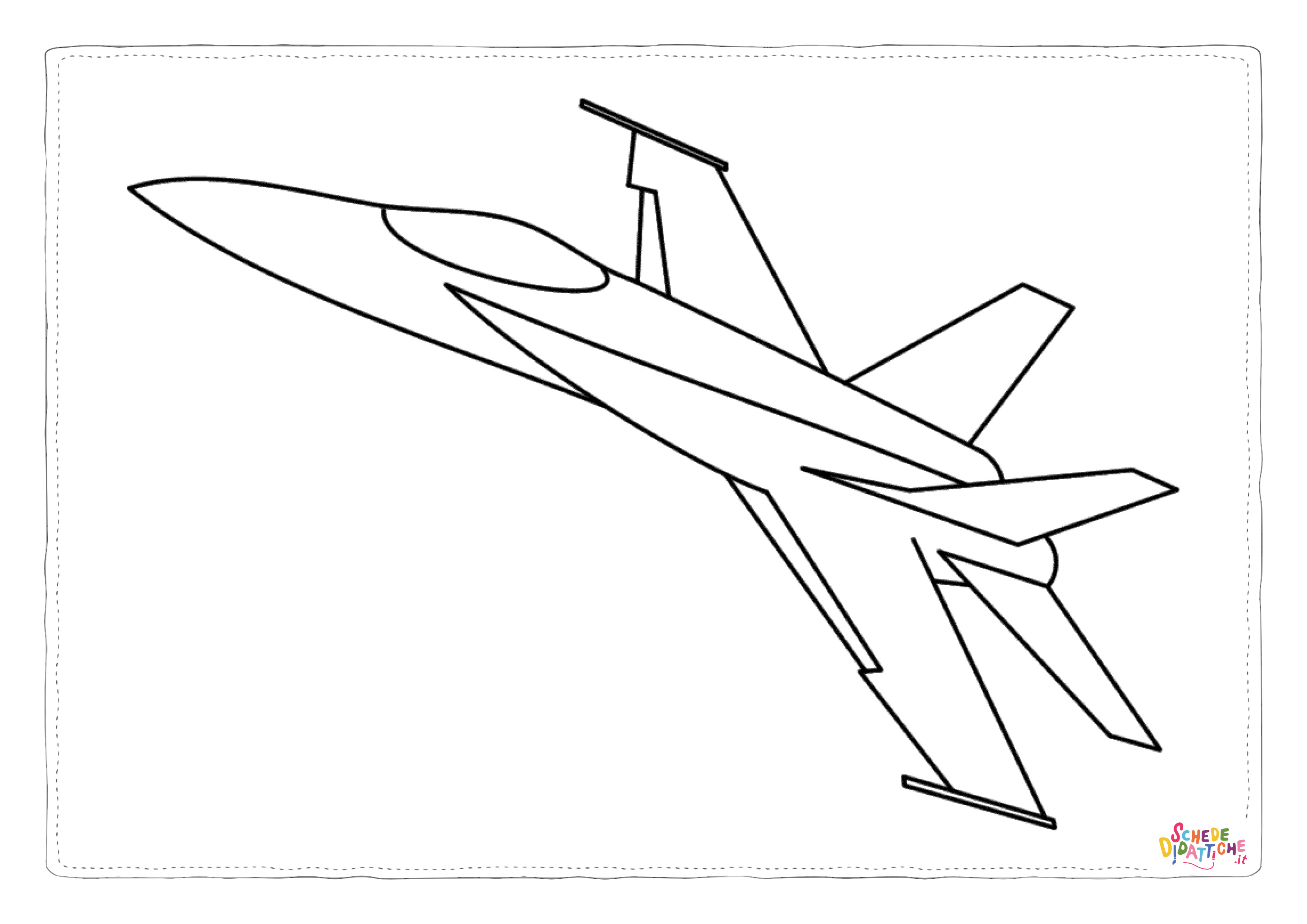 Disegno "Disegno di aereo militare da stampare e colorare 86" Disegno di aereo militare da stampare e colorare 86
